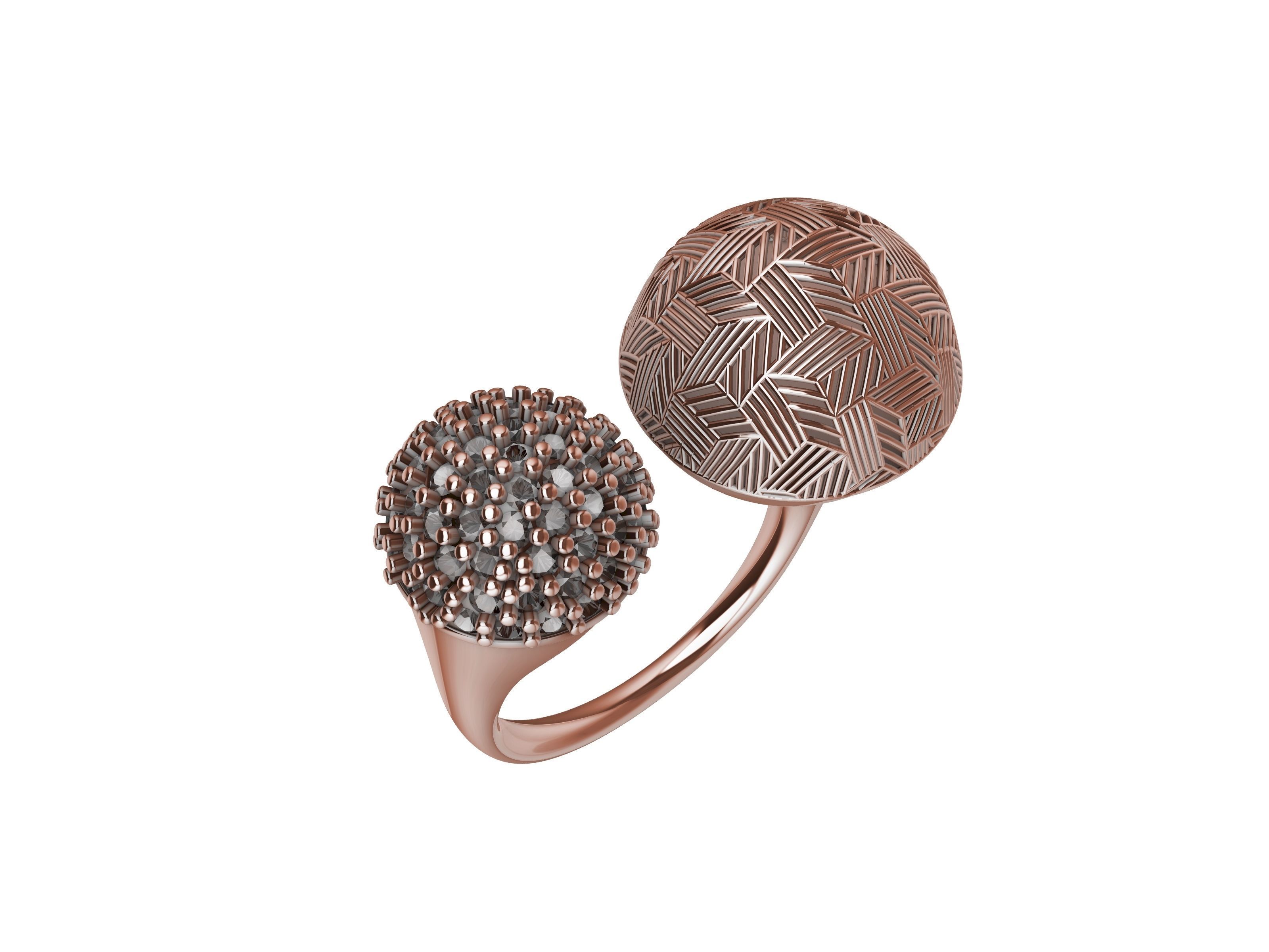 DOME JALI PAVE RING STL VERIFIED 3D print model_27