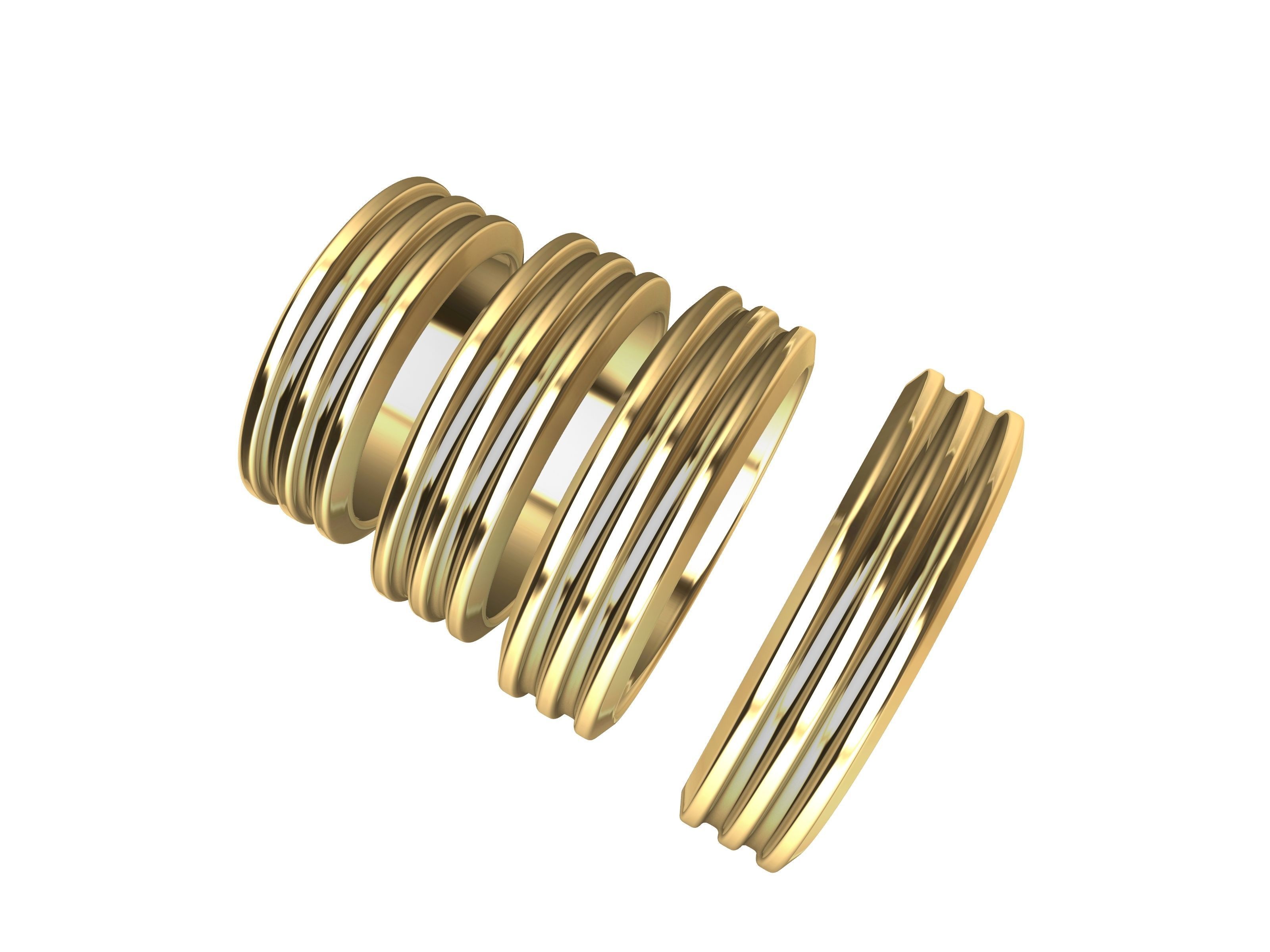 4 sizes wedding band 89343stl verified 3D print model_15