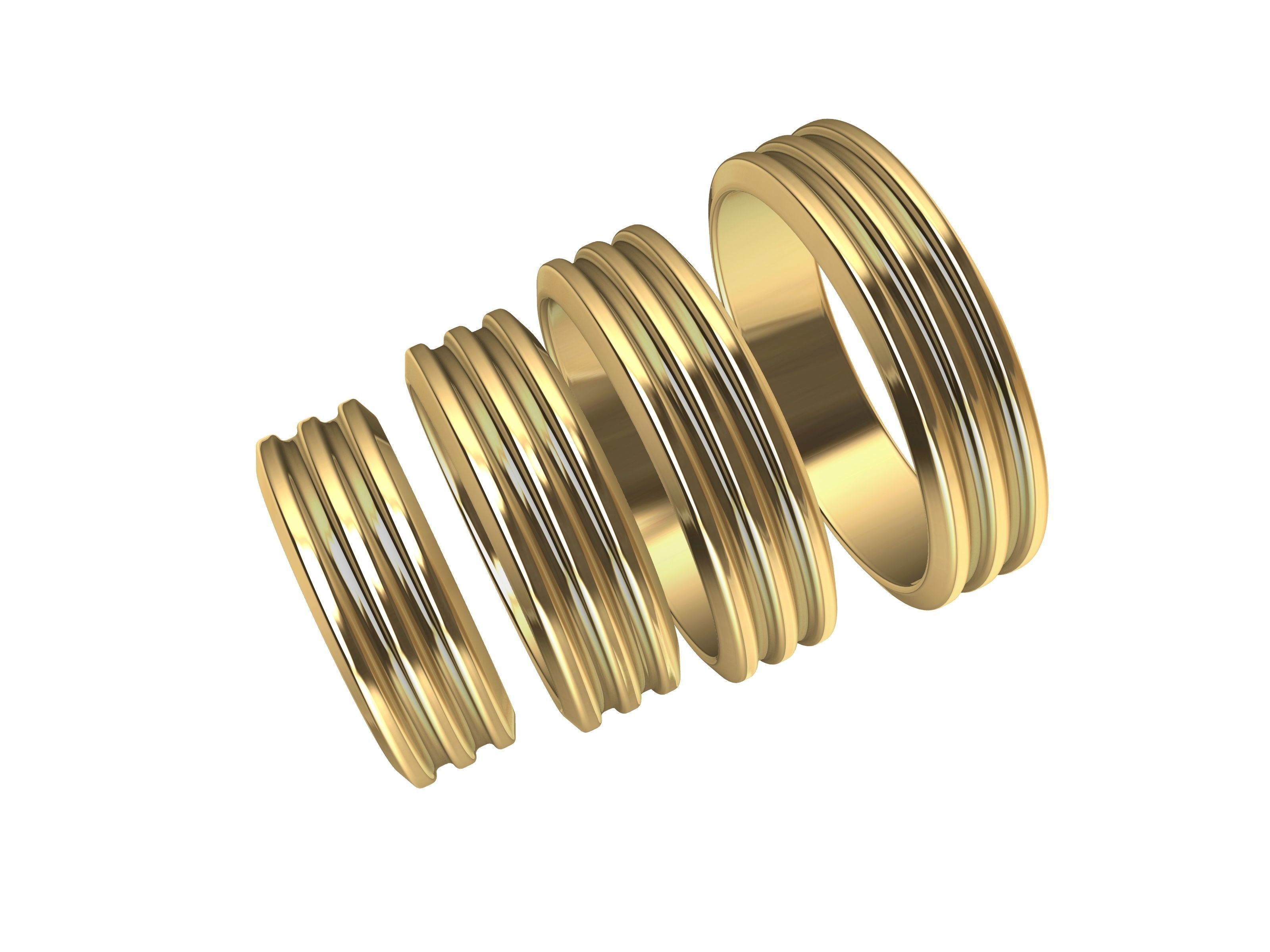 4 sizes wedding band 89343stl verified 3D print model_10