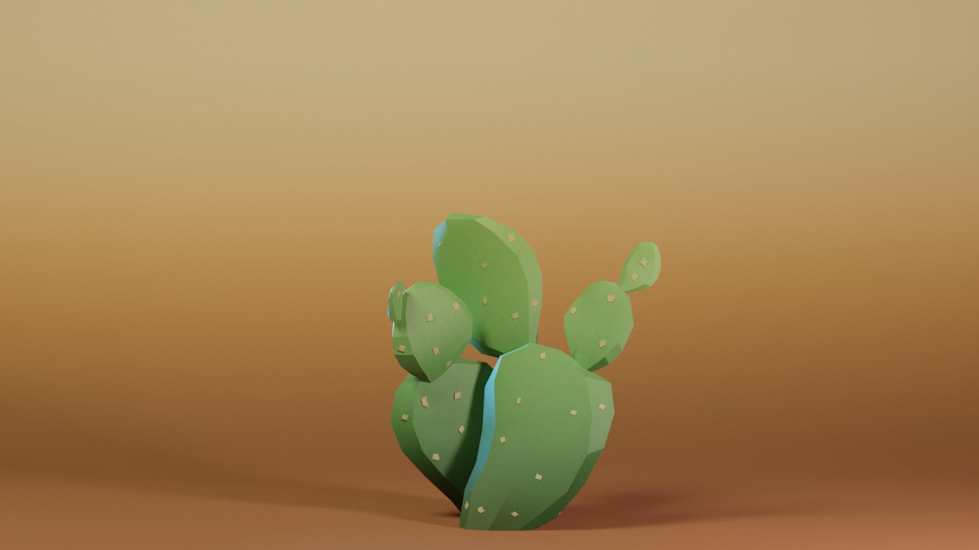 Spiky - Low-Poly Cactus Pack Low-poly 3D model_12