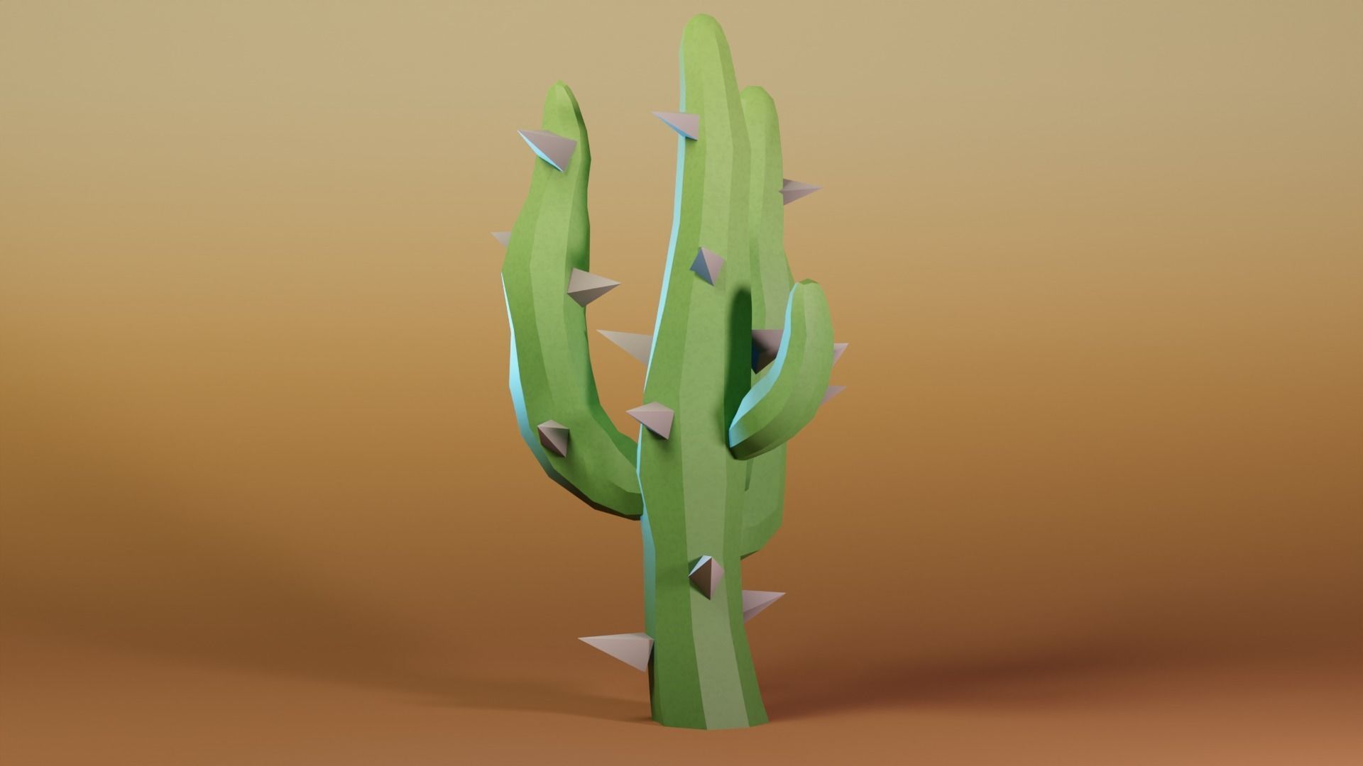Spiky - Low-Poly Cactus Pack Low-poly 3D model_6