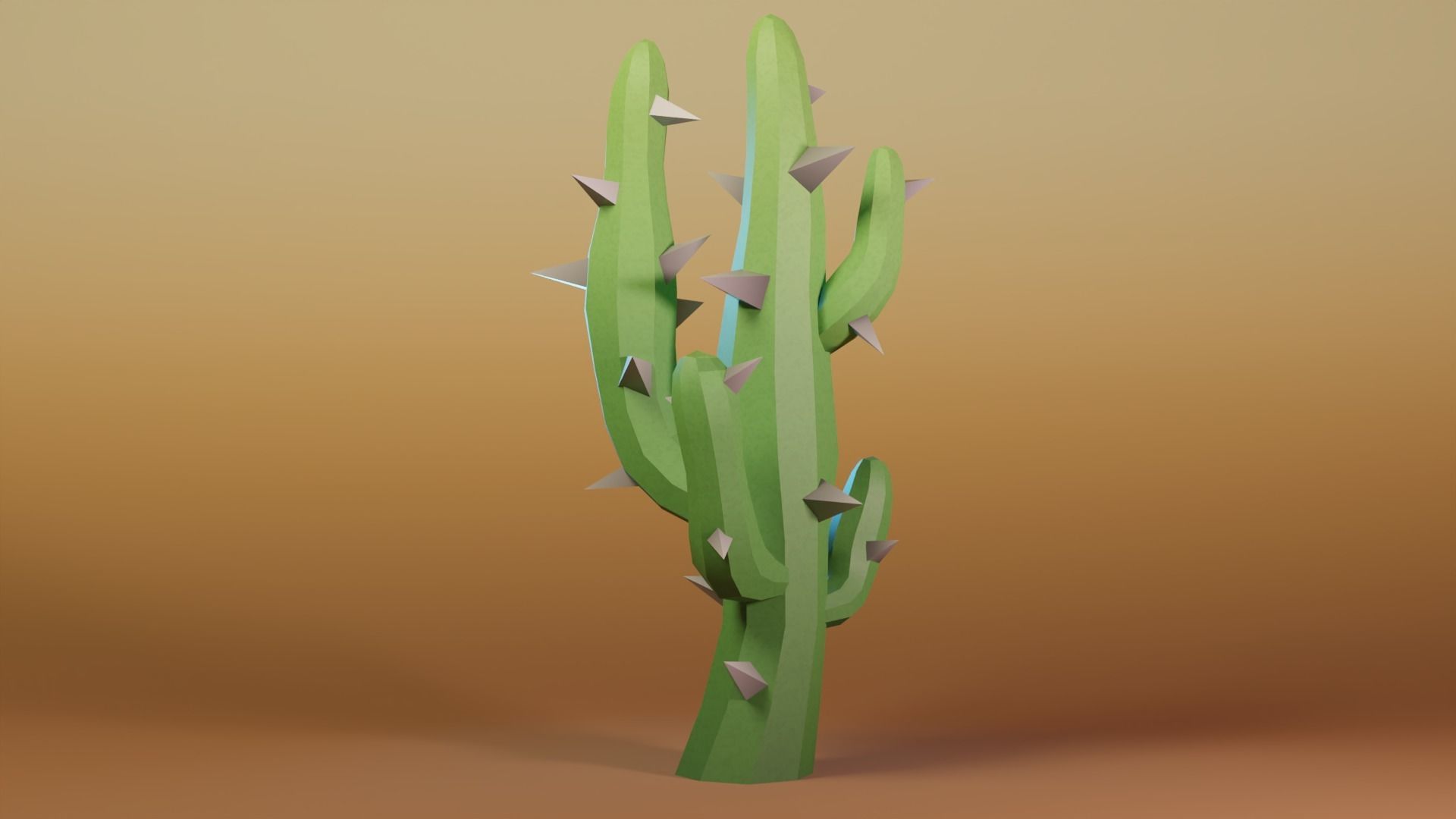 Spiky - Low-Poly Cactus Pack Low-poly 3D model_2