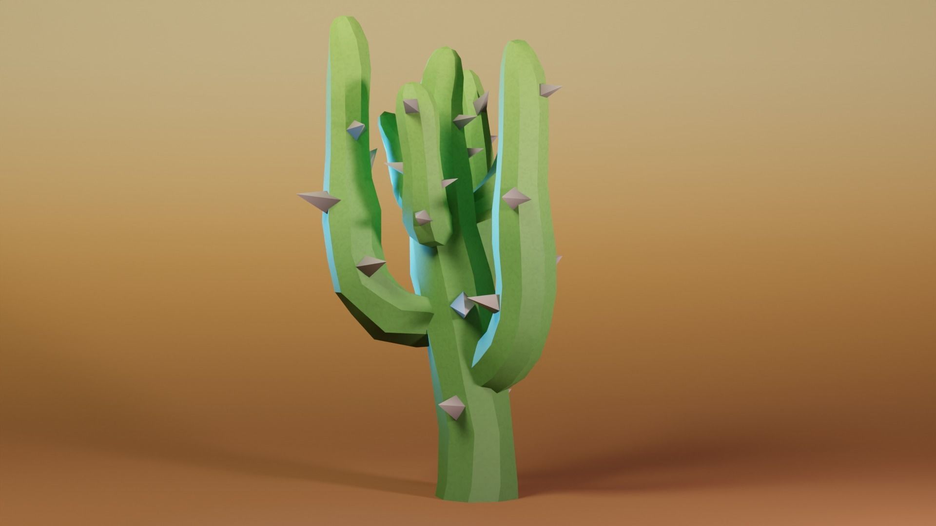 Spiky - Low-Poly Cactus Pack Low-poly 3D model_4