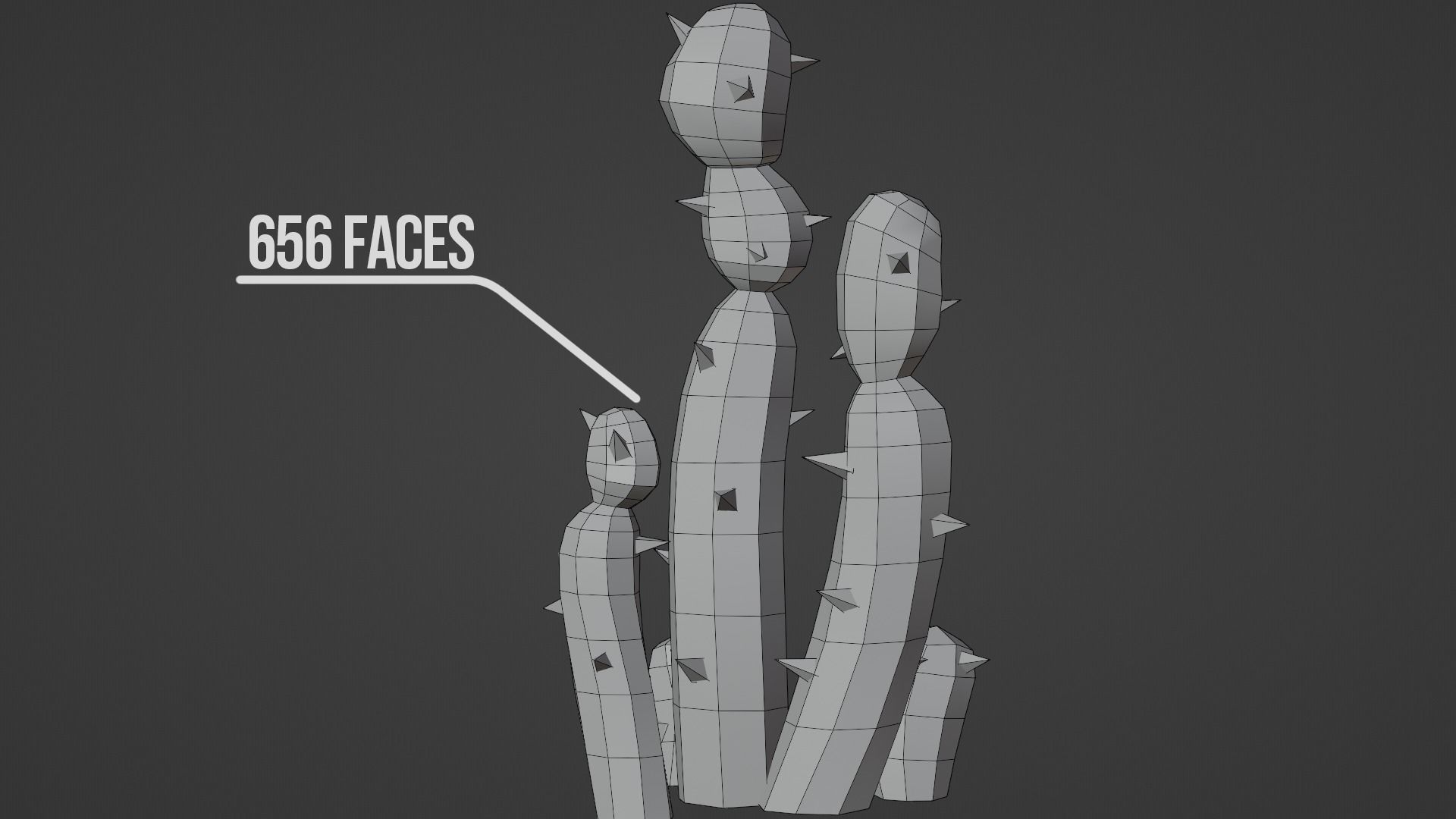 Spiky - Low-Poly Cactus Pack Low-poly 3D model_19