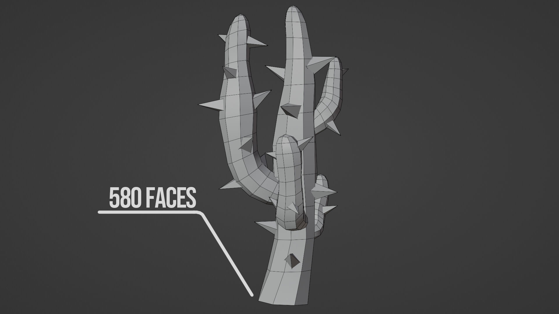 Spiky - Low-Poly Cactus Pack Low-poly 3D model_3
