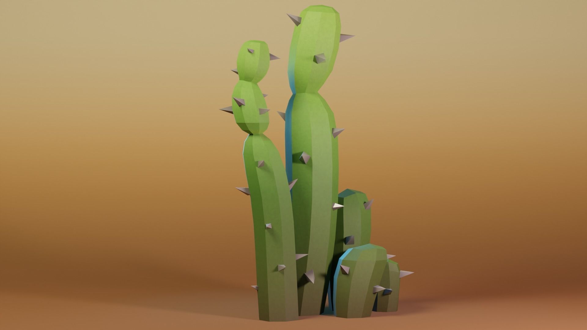 Spiky - Low-Poly Cactus Pack Low-poly 3D model_18