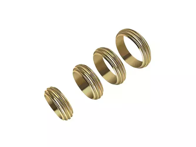 4 sizes wedding band 6767676 stl verified