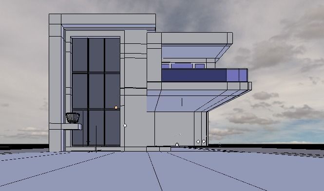 exterior house  Low-poly 3D model_1