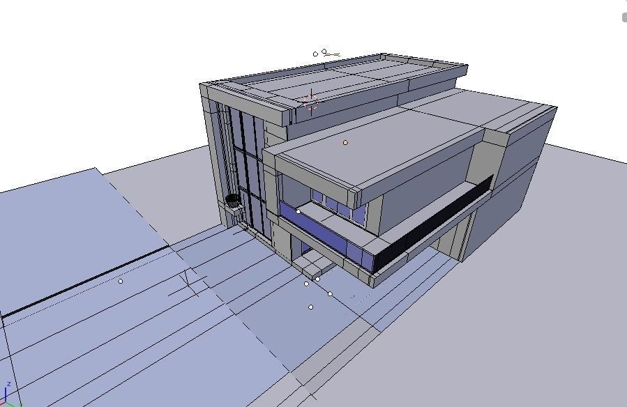 exterior house  Low-poly 3D model_2