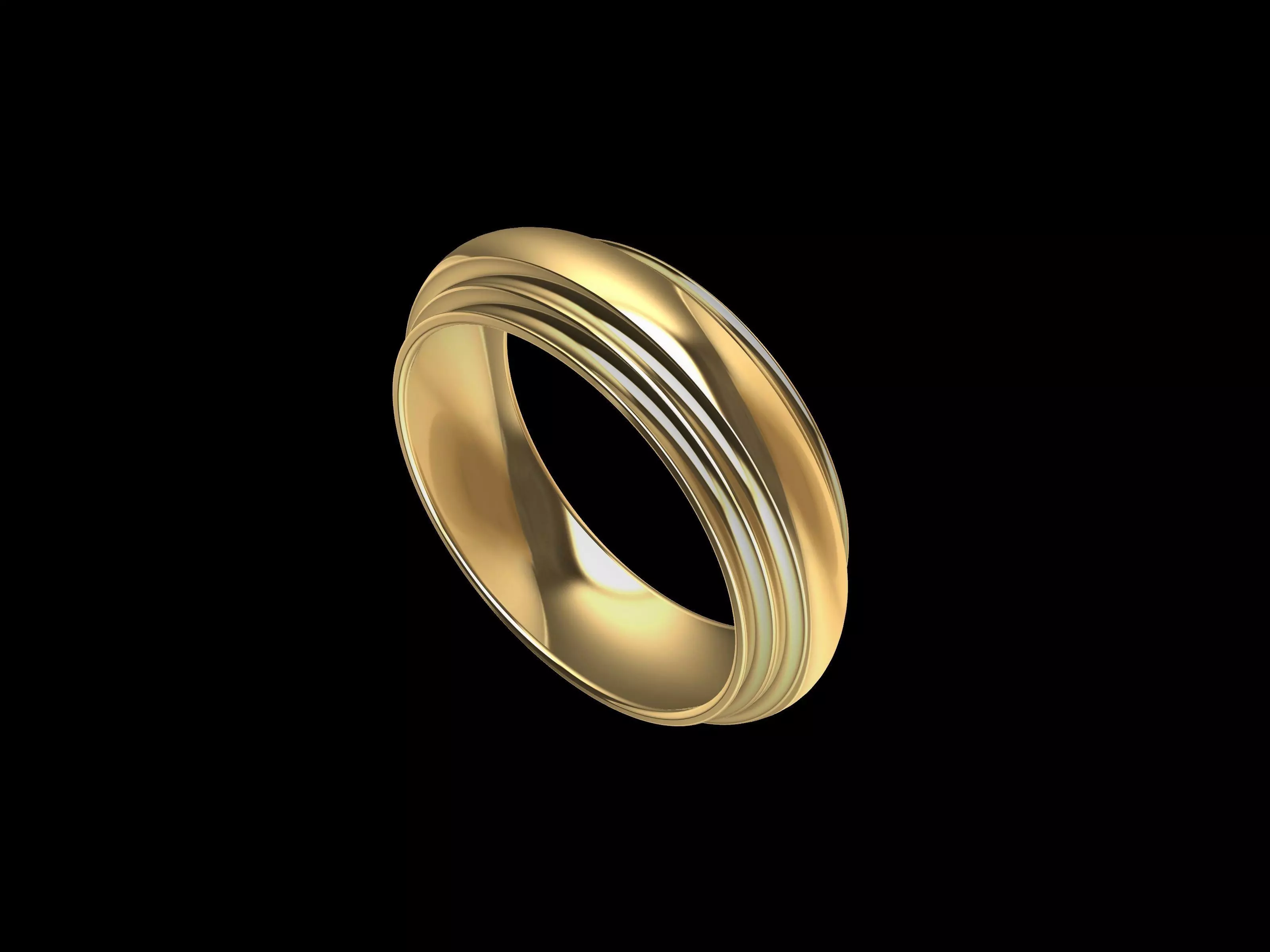 4 SIZES WEDDING BAND 3423 STL VERIFIED 3D print model_0