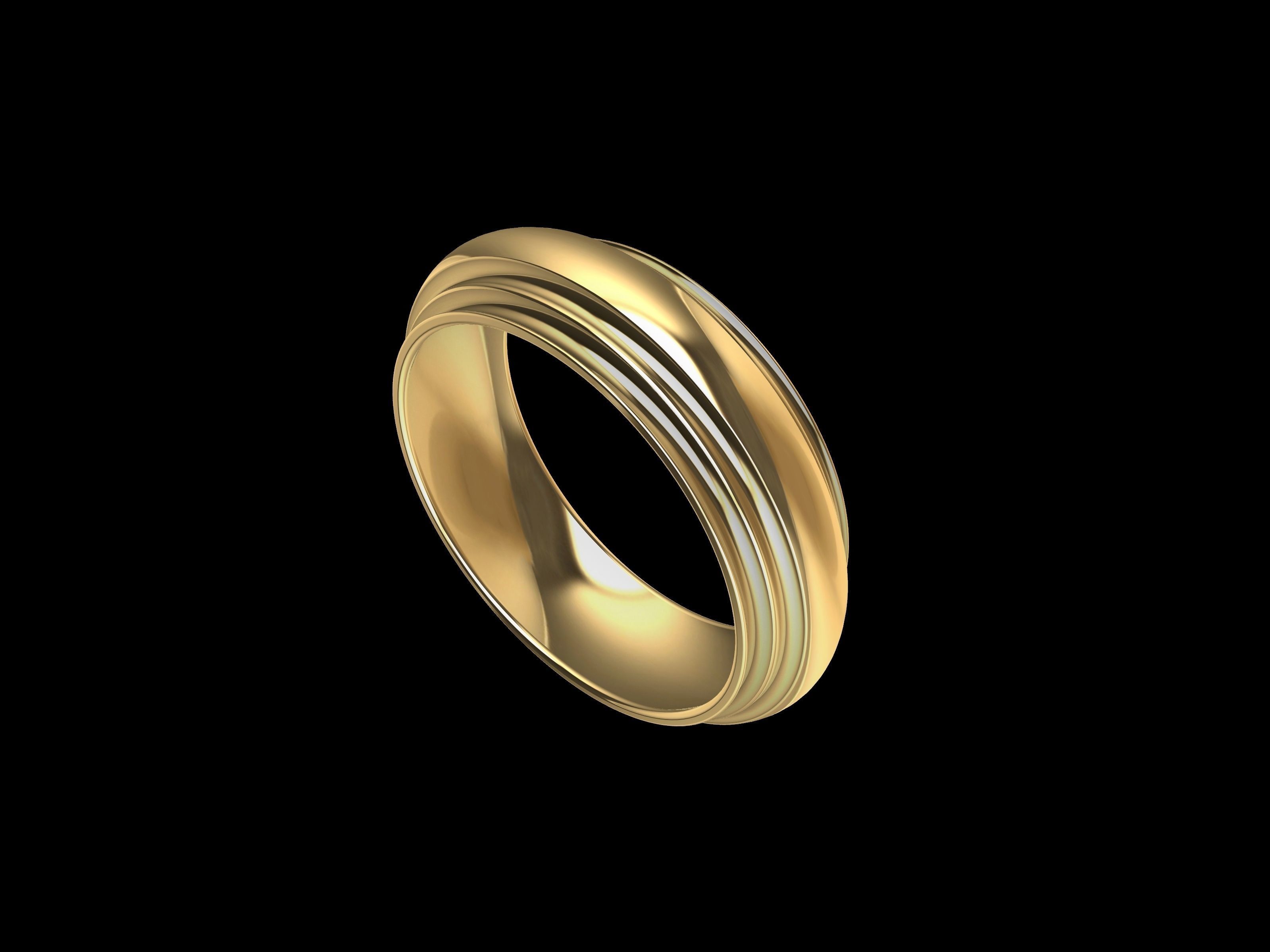 4 SIZES WEDDING BAND 3423 STL VERIFIED 3D print model_2