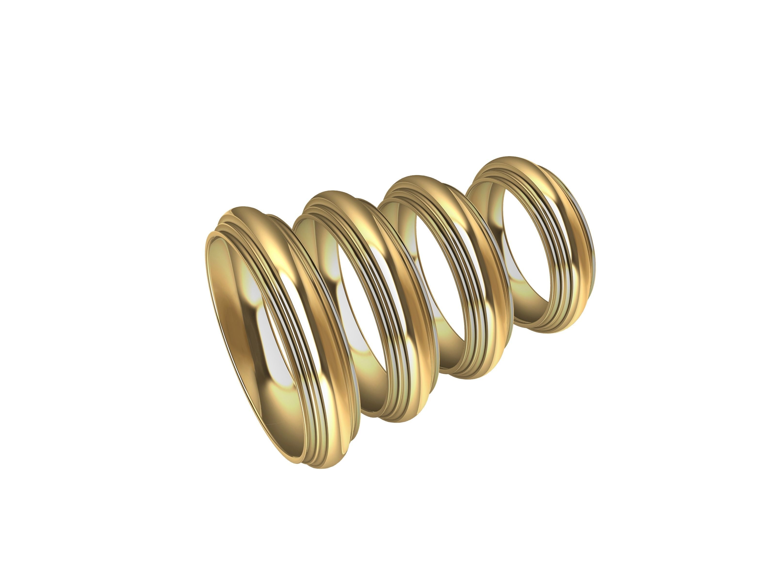 4 SIZES WEDDING BAND 3423 STL VERIFIED 3D print model_20