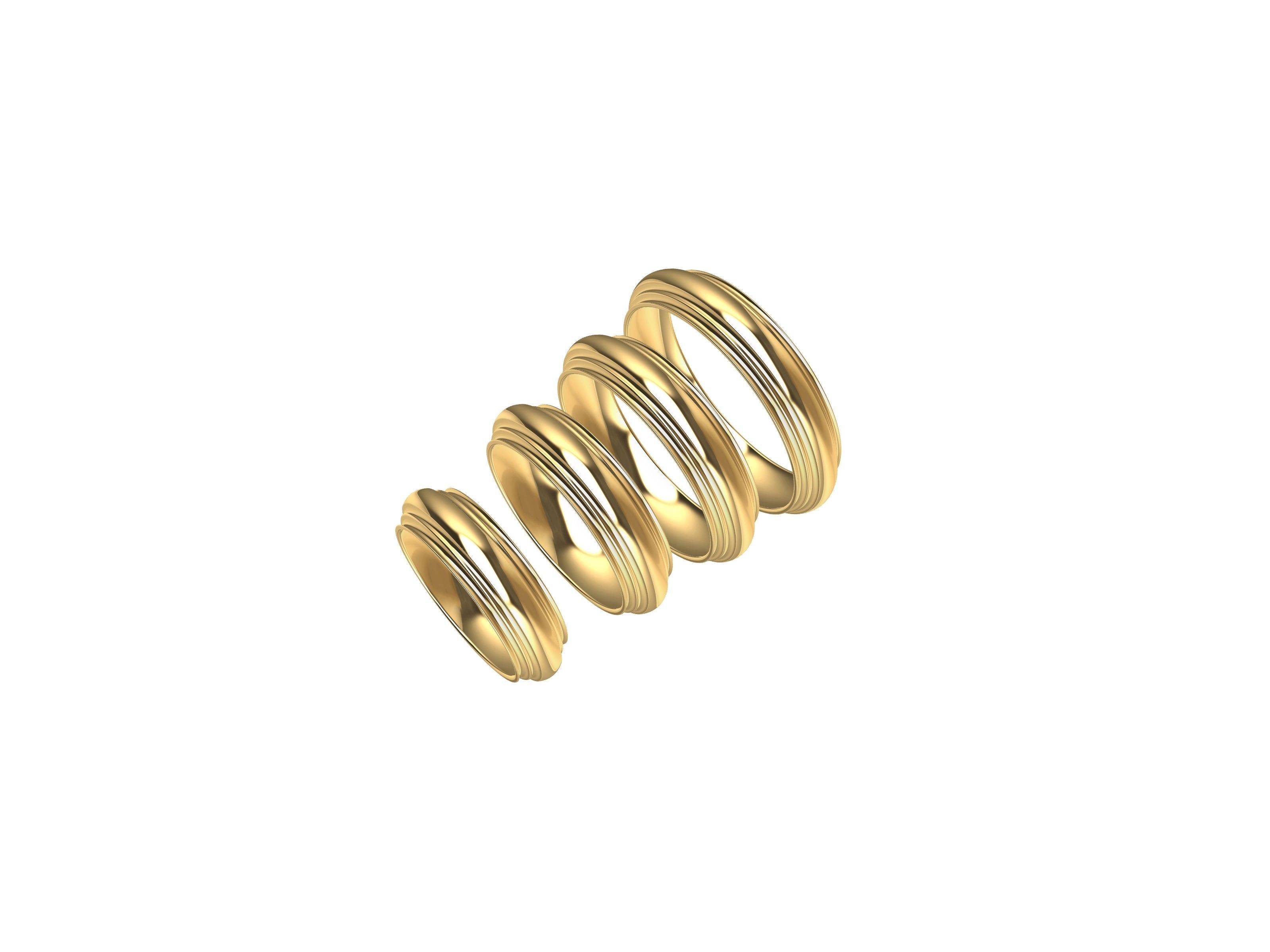 4 SIZES WEDDING BAND 3423 STL VERIFIED 3D print model_19