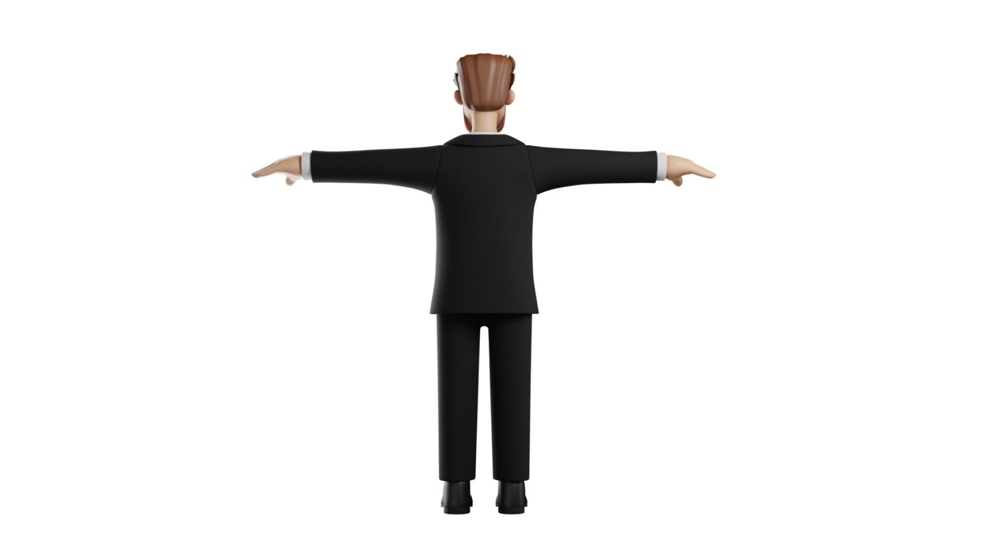 Business Man Character Rigged Low-poly 3D model_23