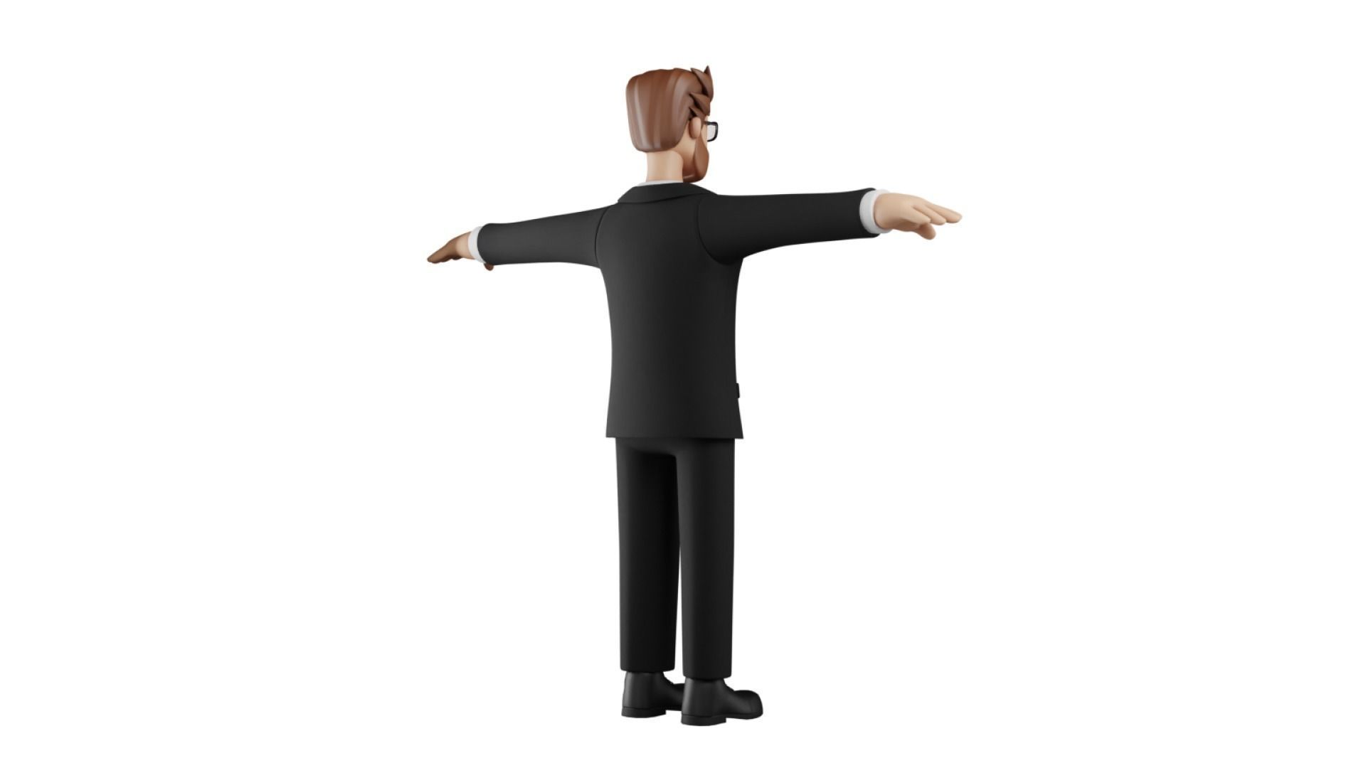 Business Man Character Rigged Low-poly 3D model_26