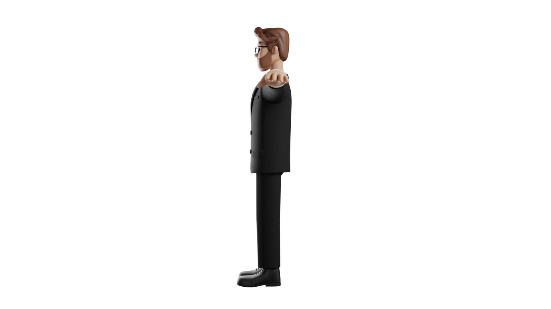 Business Man Character Rigged Low-poly 3D model_22