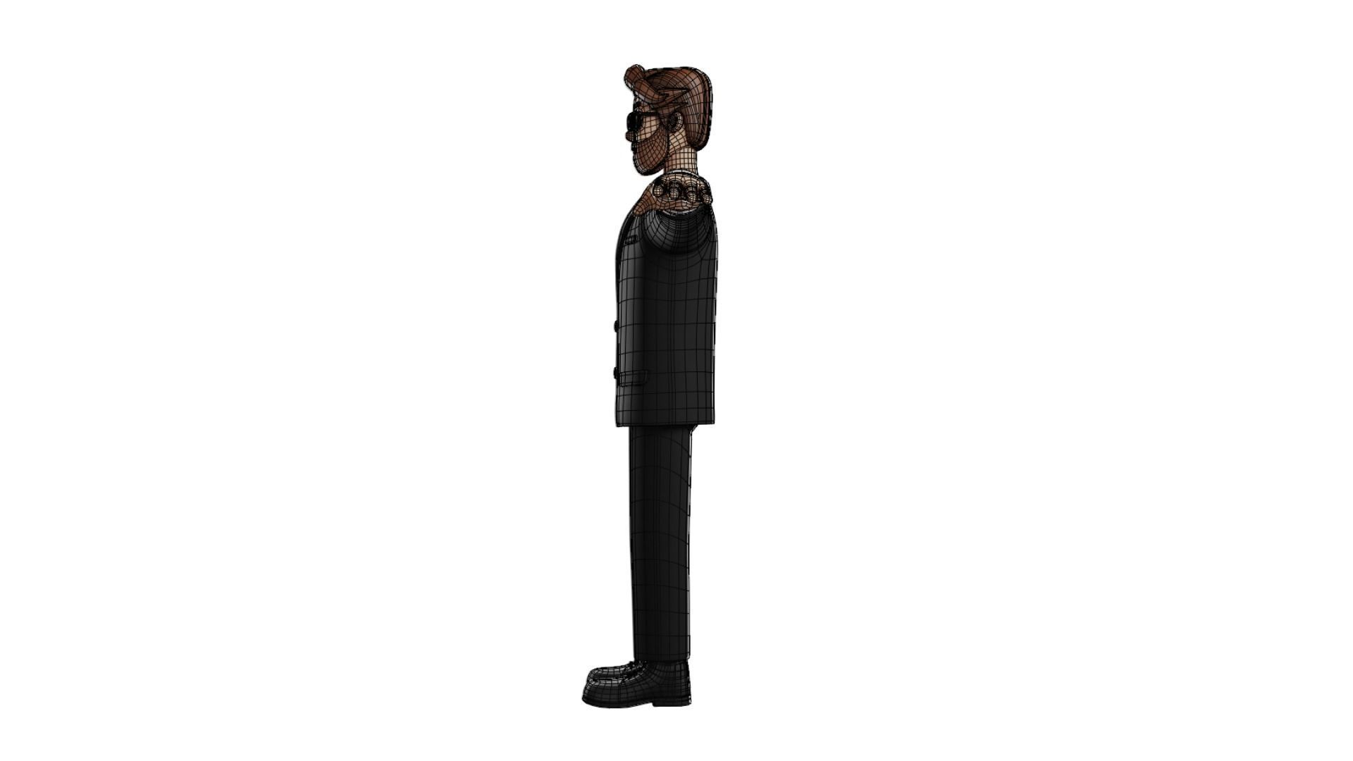 Business Man Character Rigged Low-poly 3D model_28