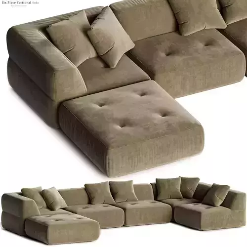 Crate and barrel  Angolare Six Piece Sofa