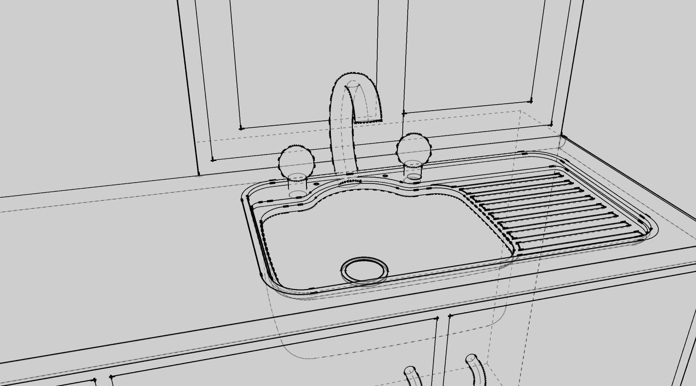 Kitchen Design 1 Low-poly 3D model_4