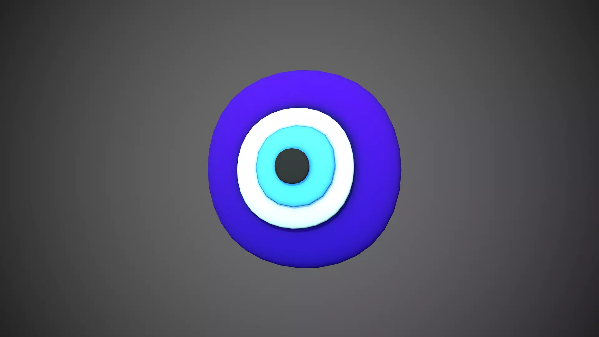 Evil Eye Cartoon Low-poly 3D model_0
