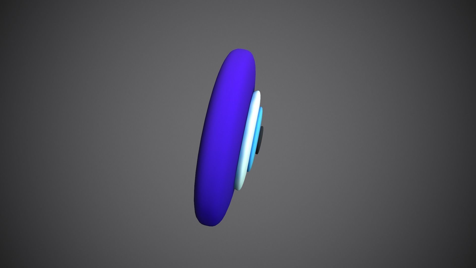 Evil Eye Cartoon Low-poly 3D model_3