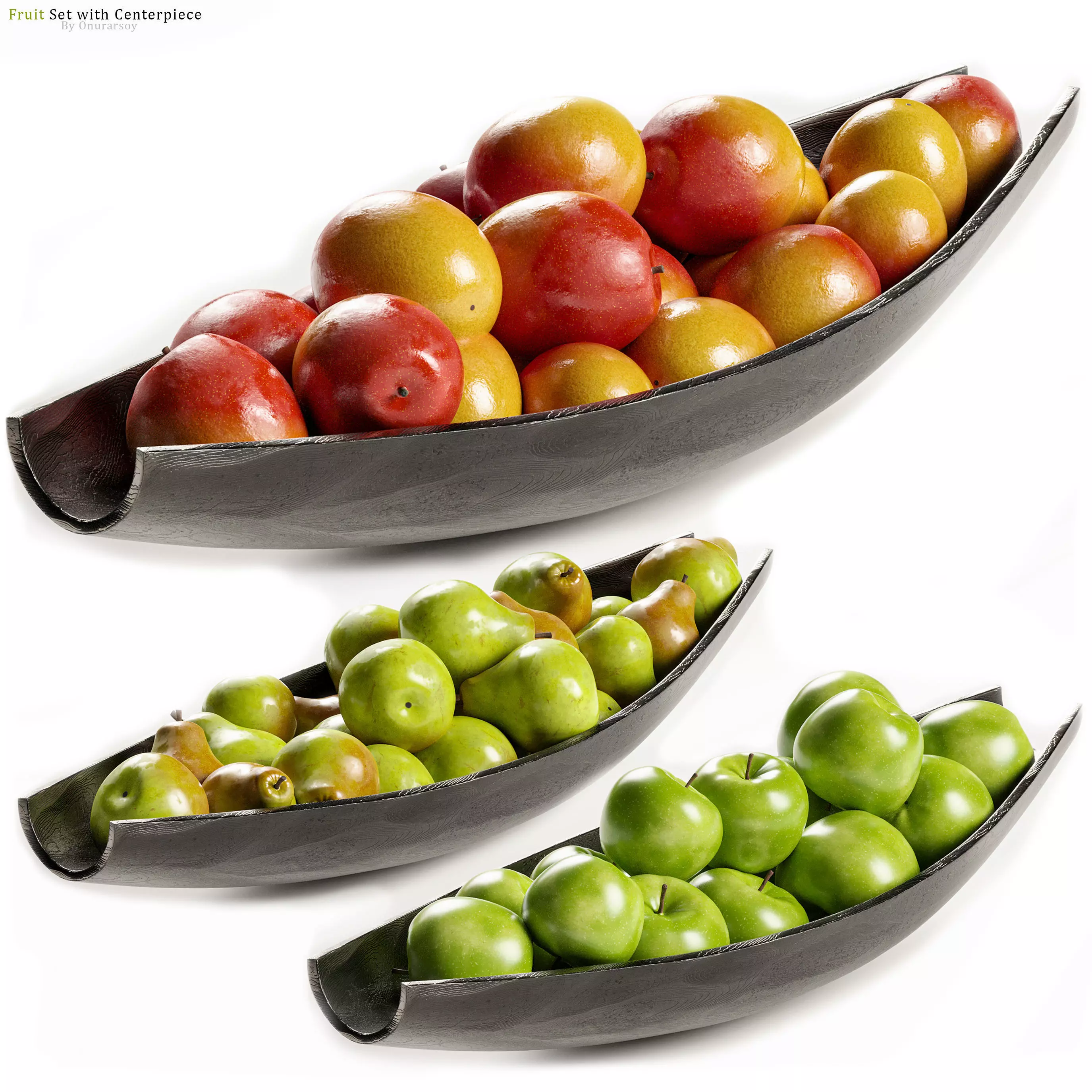 Centerpiece with Fruit Set 3D model_0