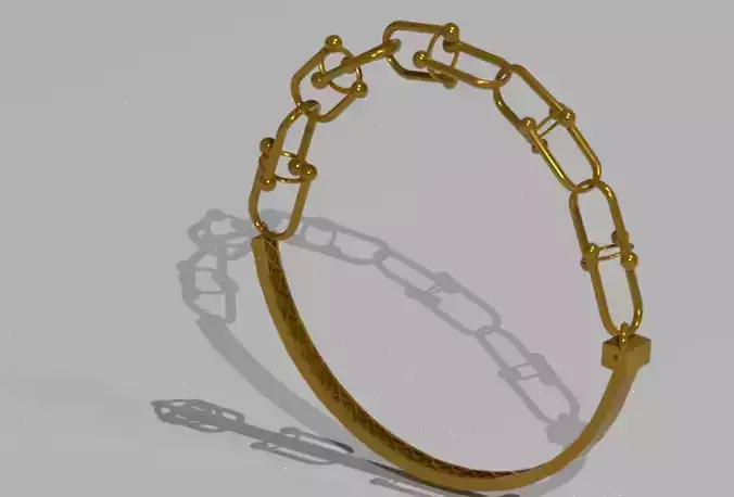 jewelry gold bracelet with chain links