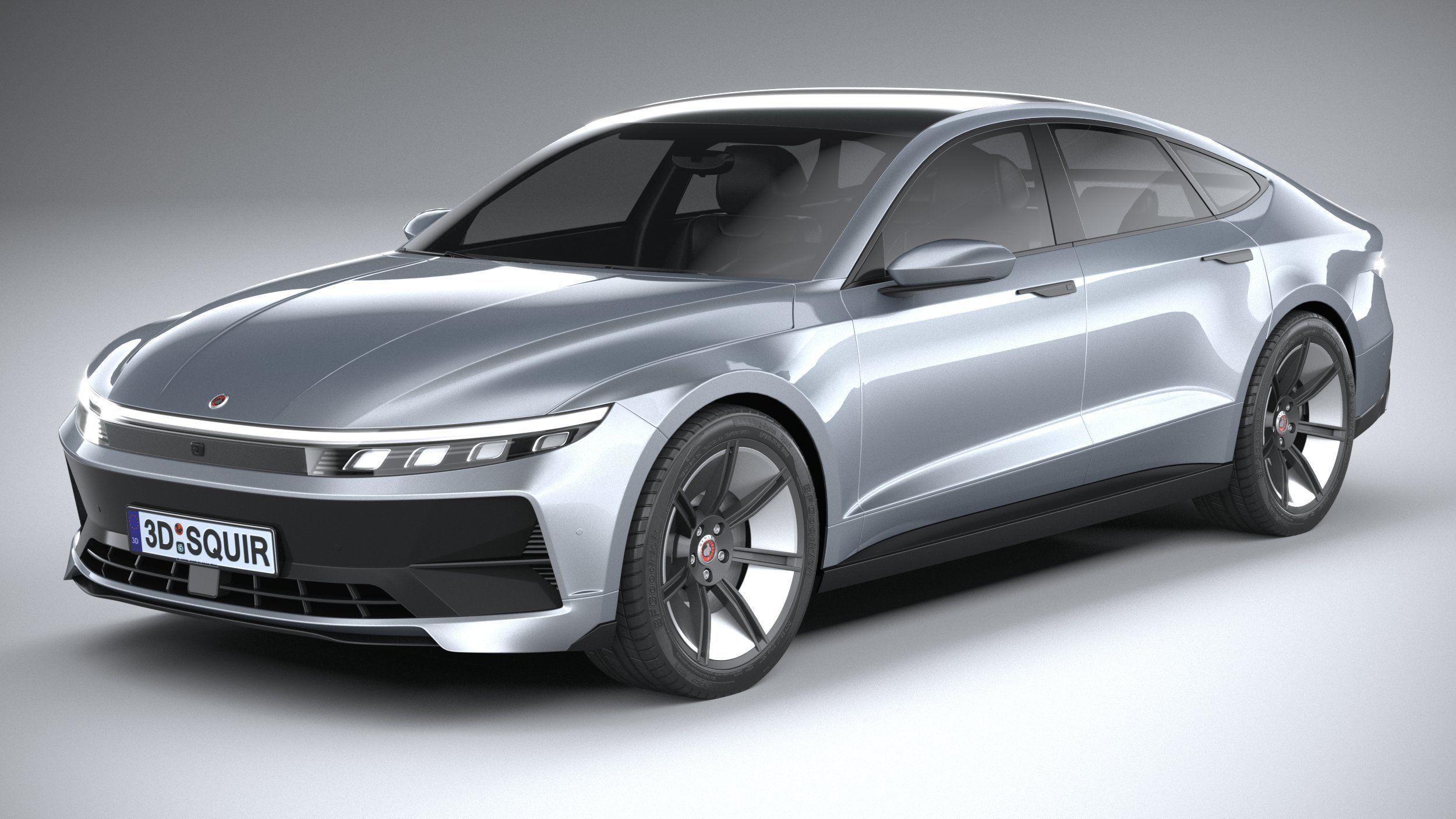 Generic Sedan 4door EV v3 2022 3D model_1