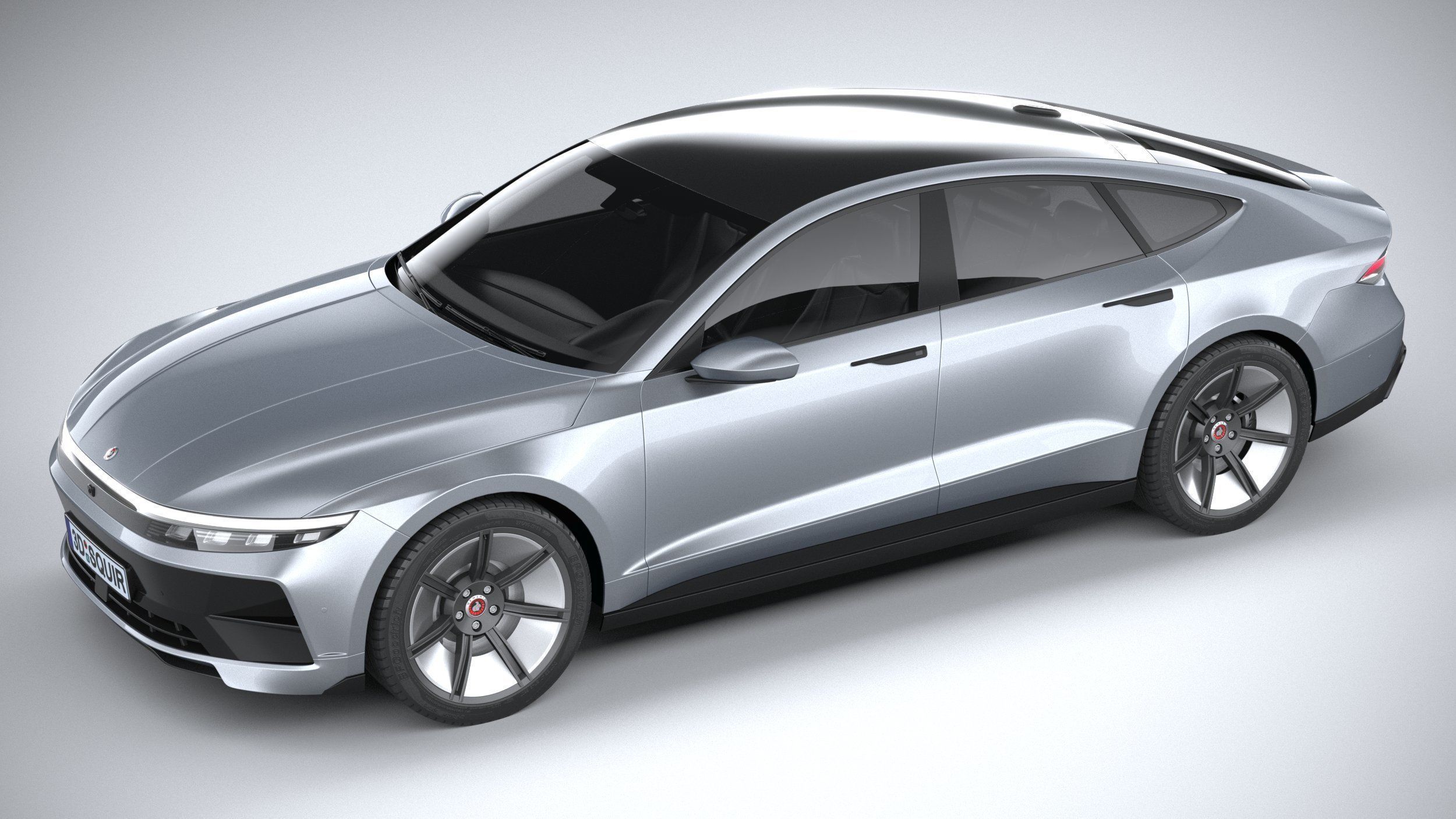 Generic Sedan 4door EV v3 2022 3D model_7