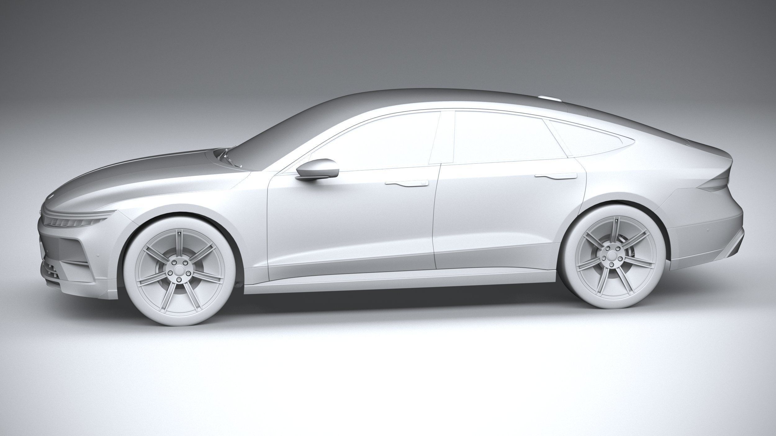 Generic Sedan 4door EV v3 2022 3D model_22