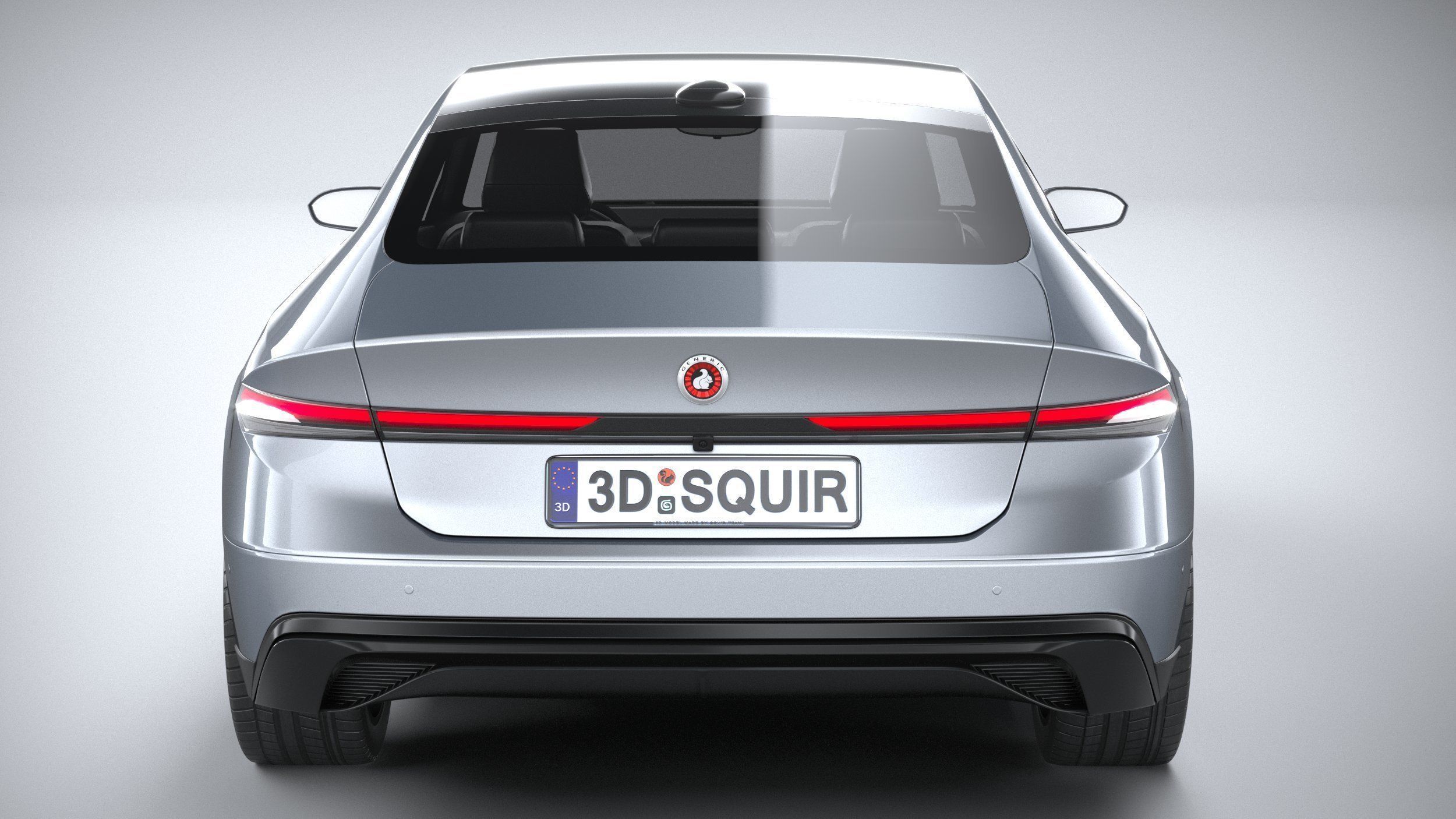 Generic Sedan 4door EV v3 2022 3D model_4