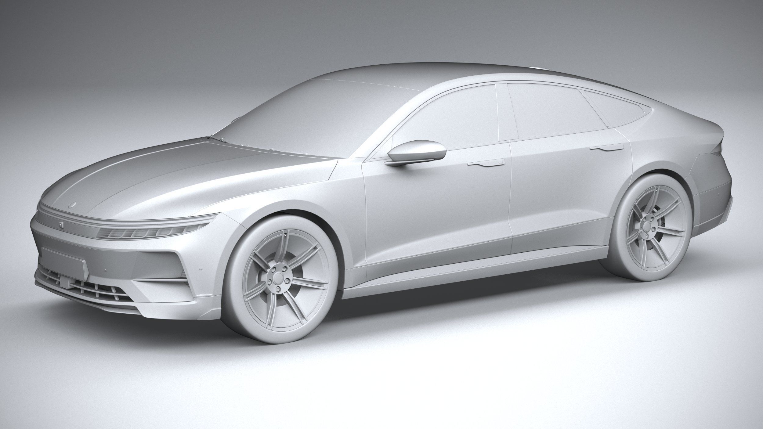 Generic Sedan 4door EV v3 2022 3D model_19