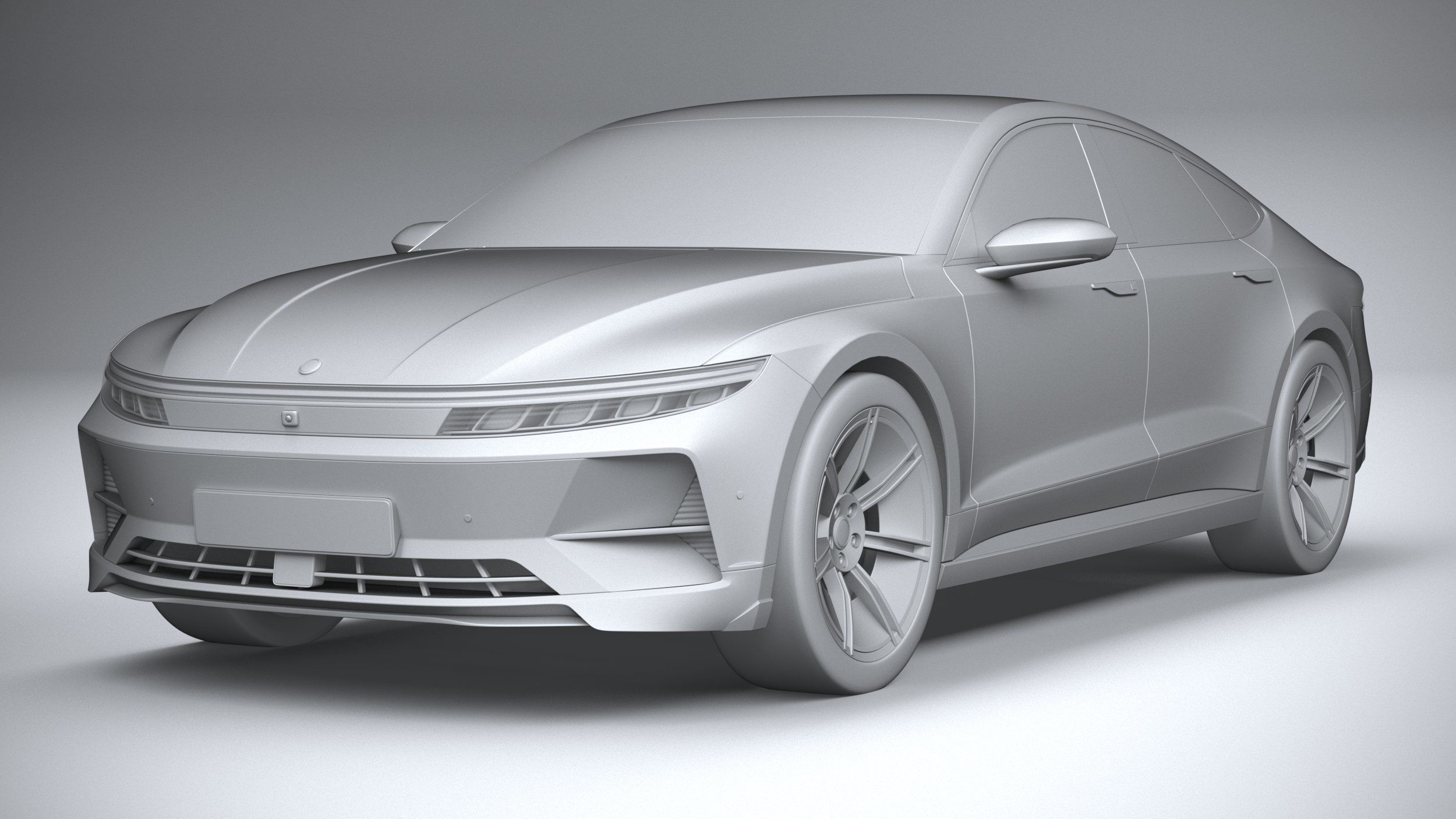 Generic Sedan 4door EV v3 2022 3D model_20