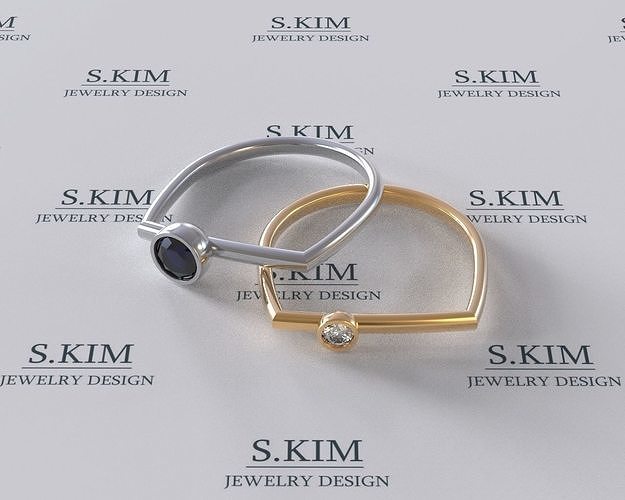Rings gem 5 and 3mm many sizes 3D print model