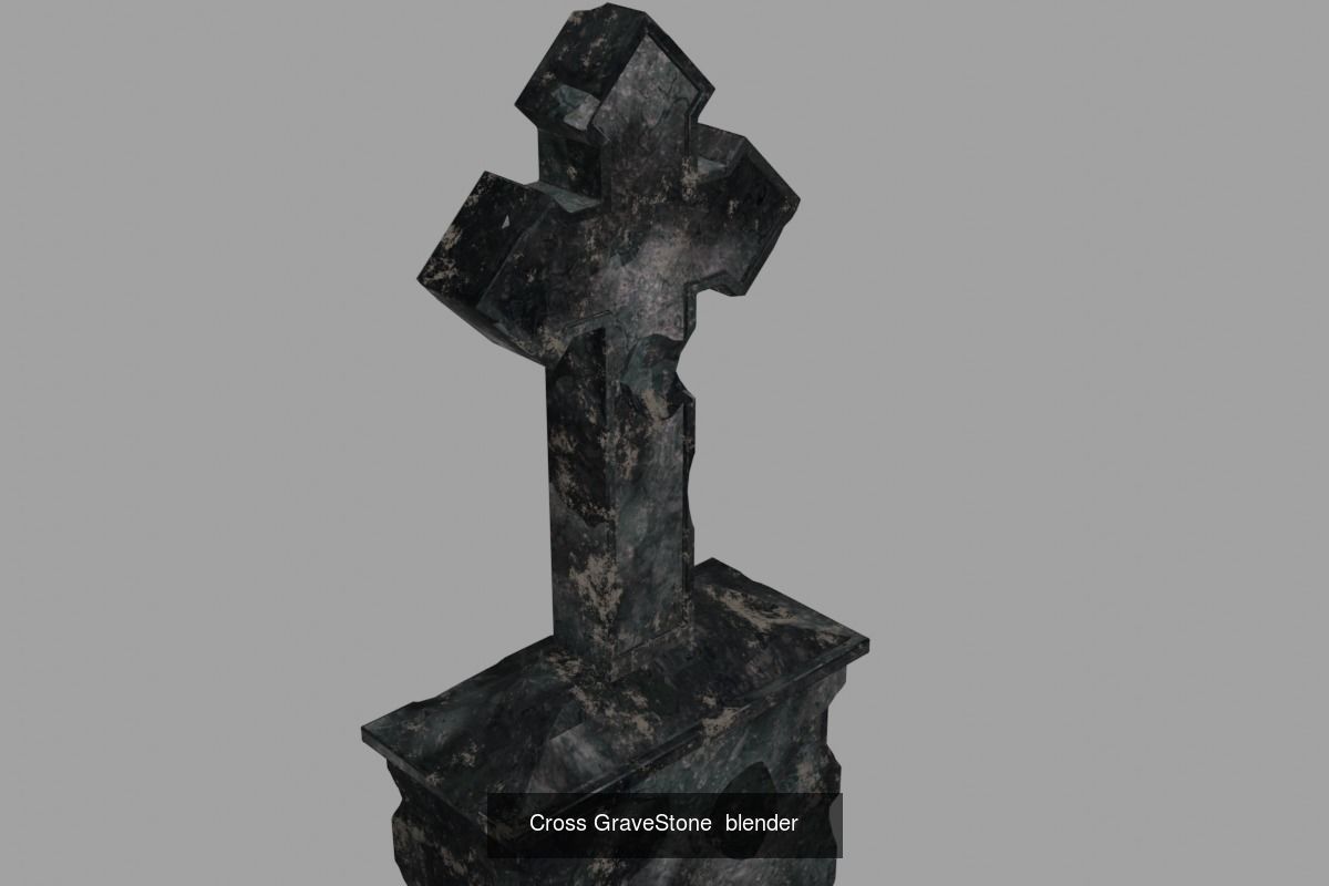 grave stone 3D Model Collection_9