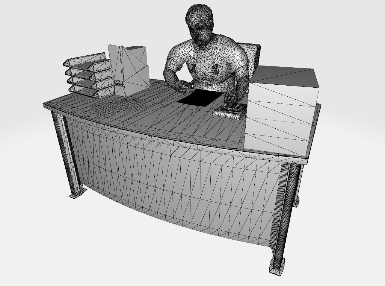 man in the office 3D model_7