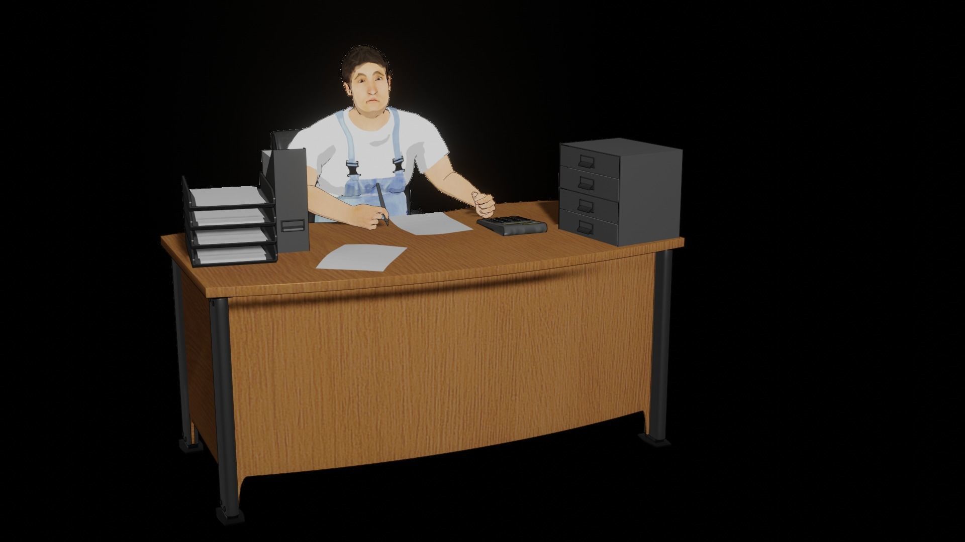 man in the office 3D model_4
