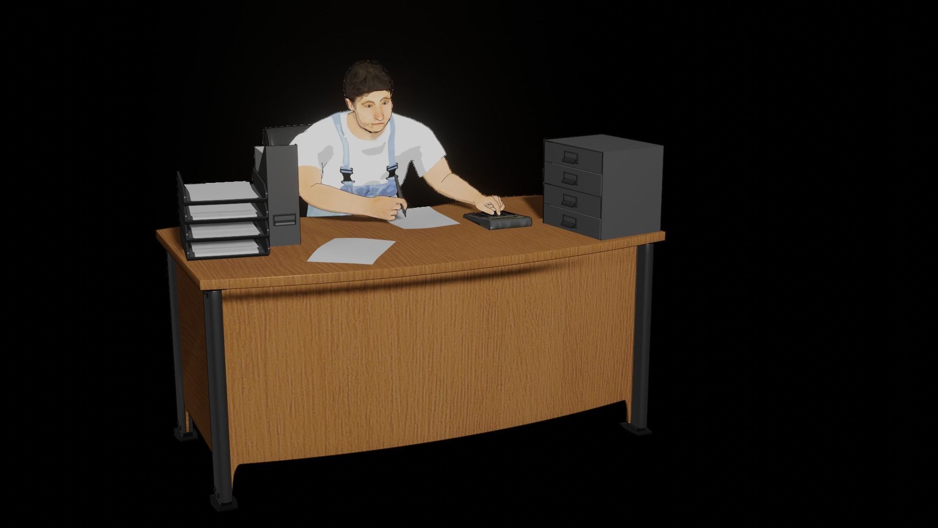 man in the office 3D model_3