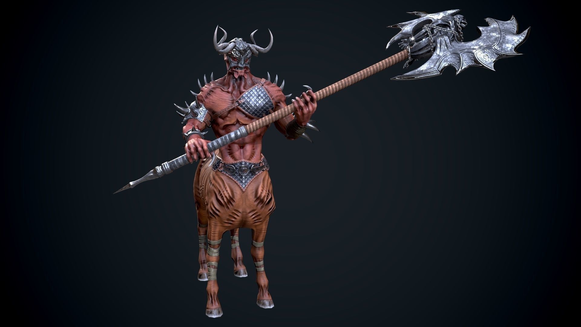 Centaur Low-poly 3D model_5