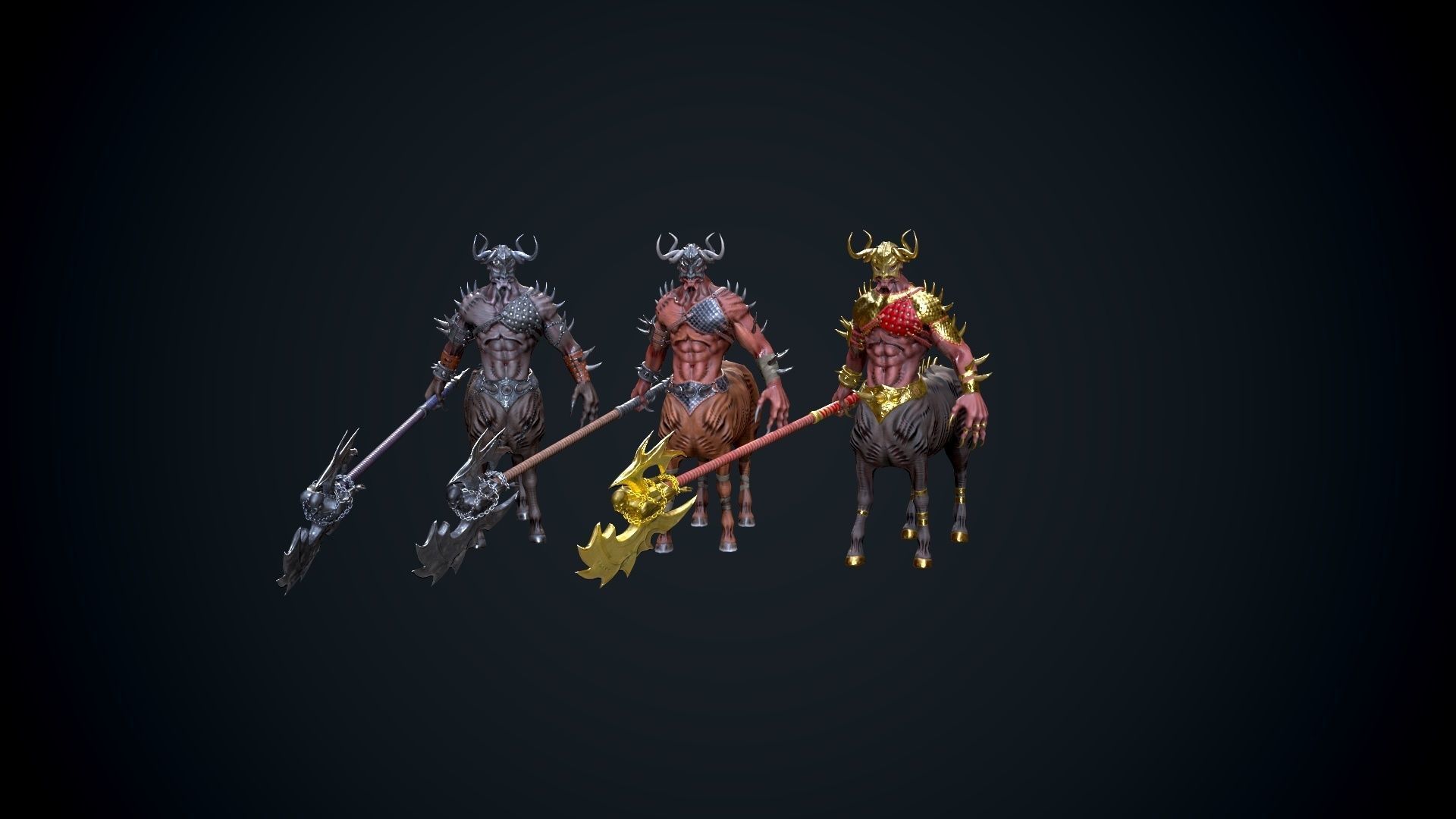 Centaur Low-poly 3D model_13