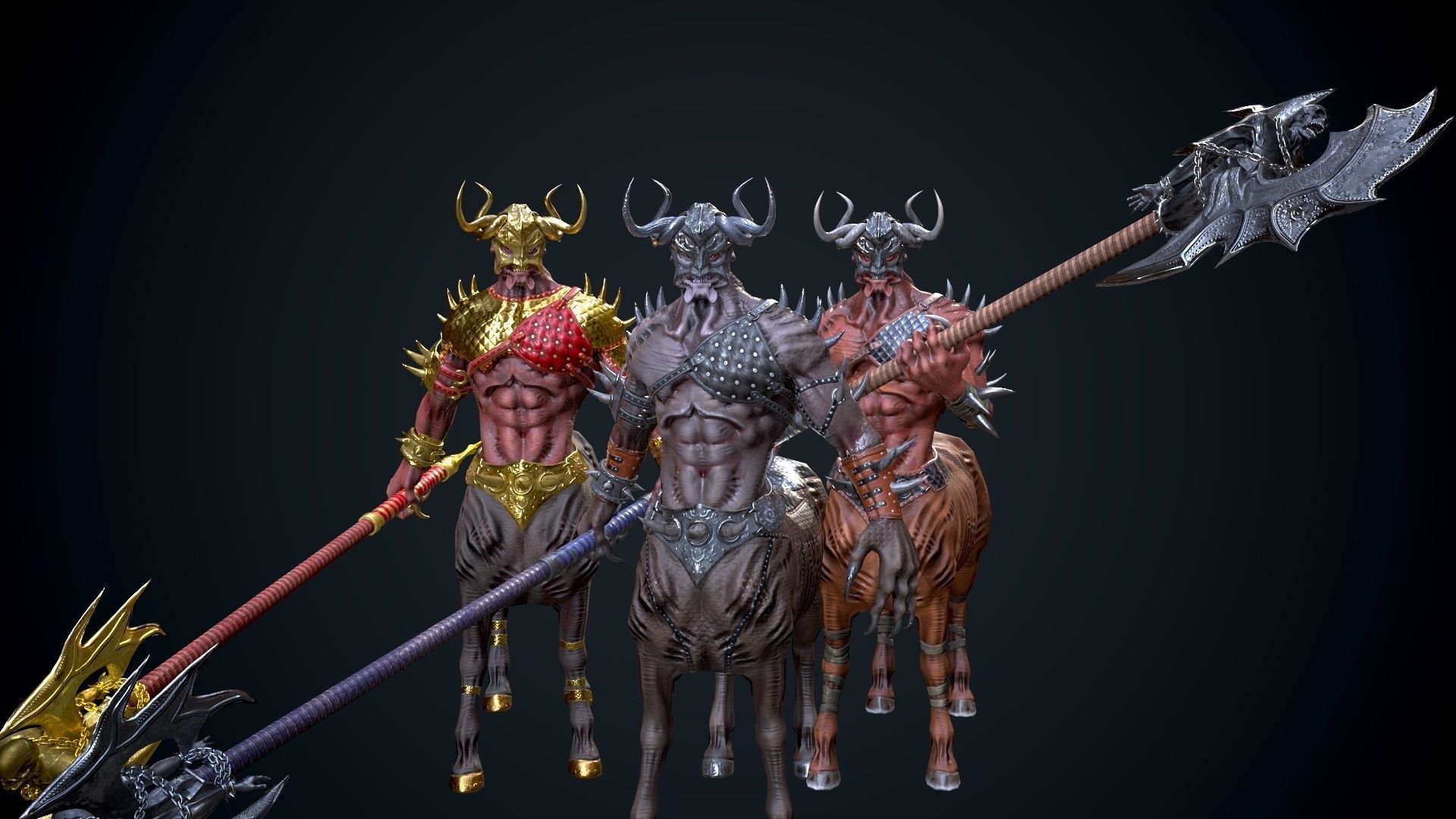 Centaur Low-poly 3D model_6
