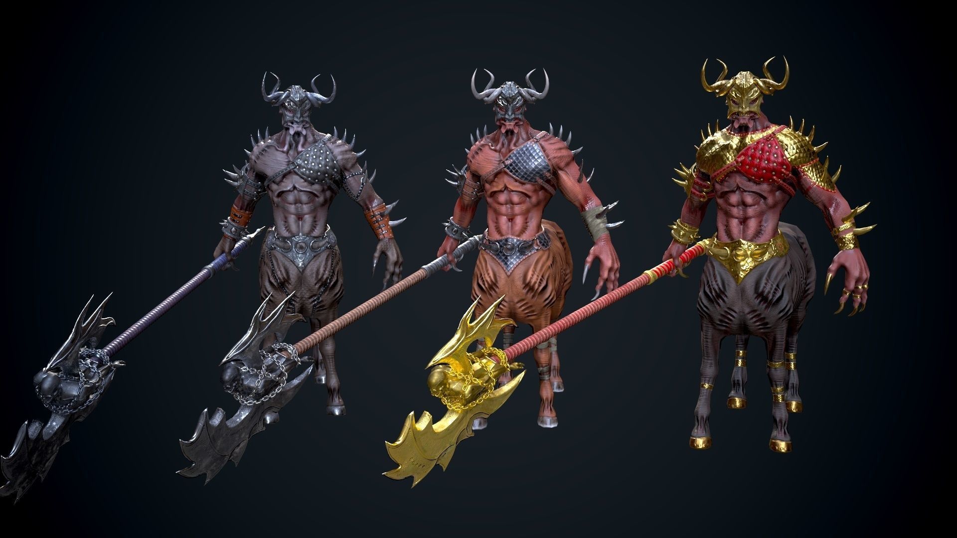 Centaur Low-poly 3D model_12