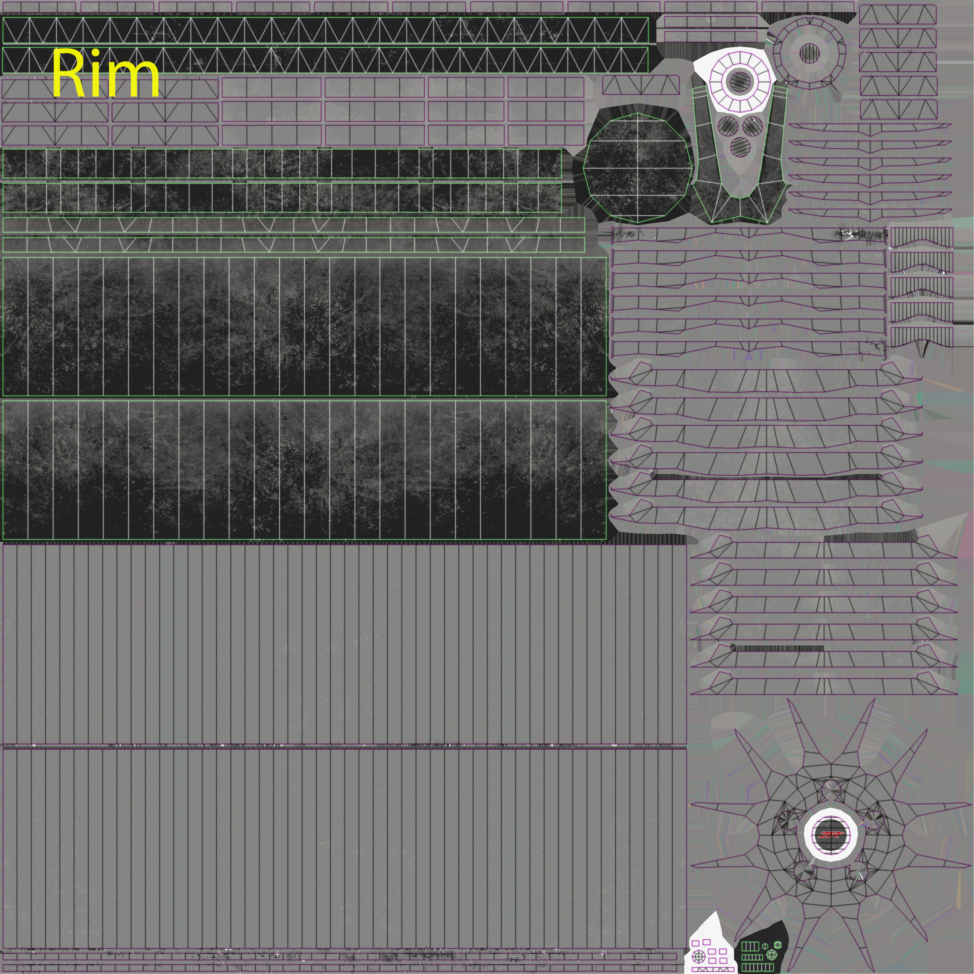 Rim 5Zigen ZR and Tire Dunlop Sport Maxx Low Poly Low-poly 3D model_26
