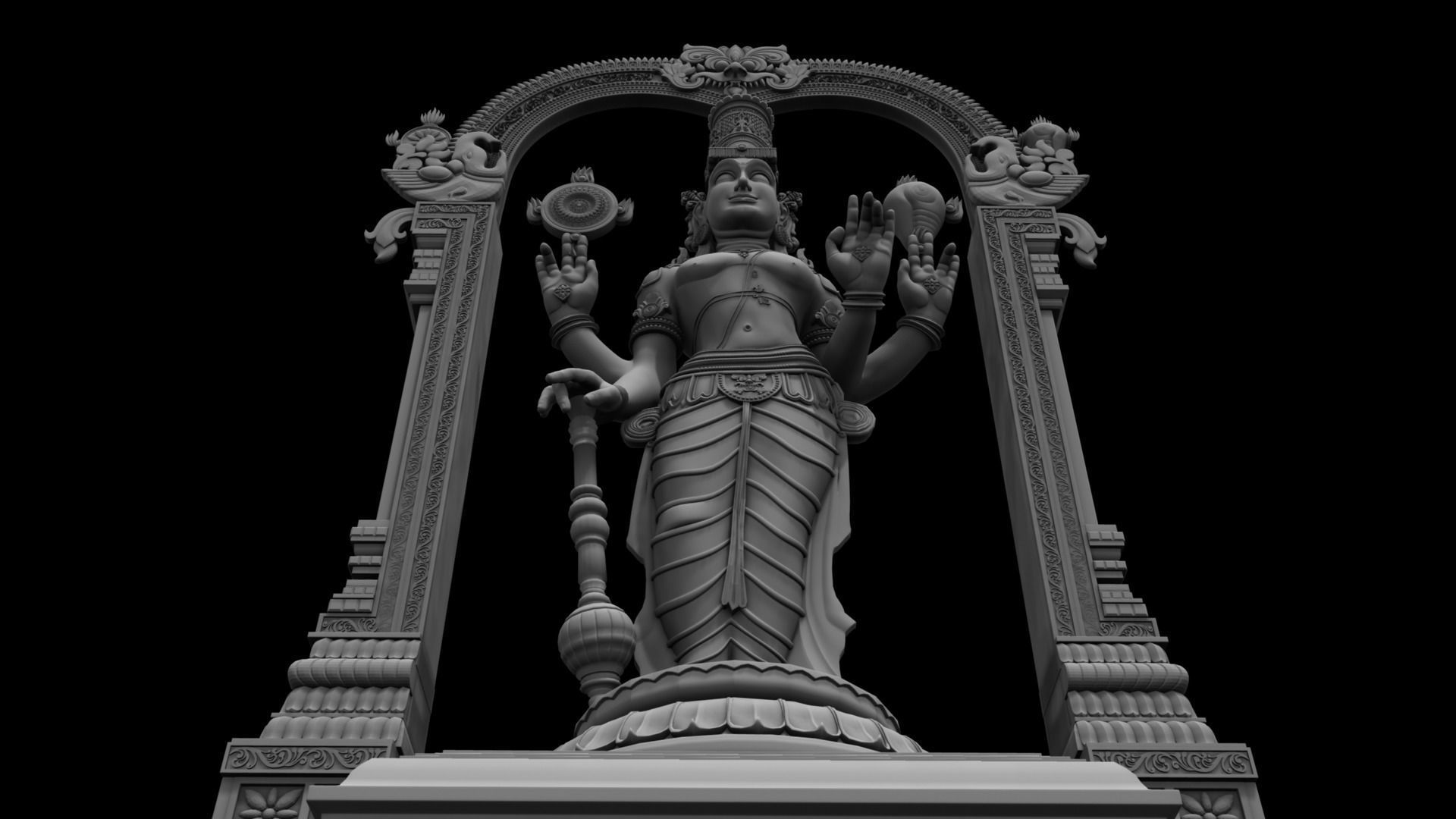 lord vishnu 3D model_9