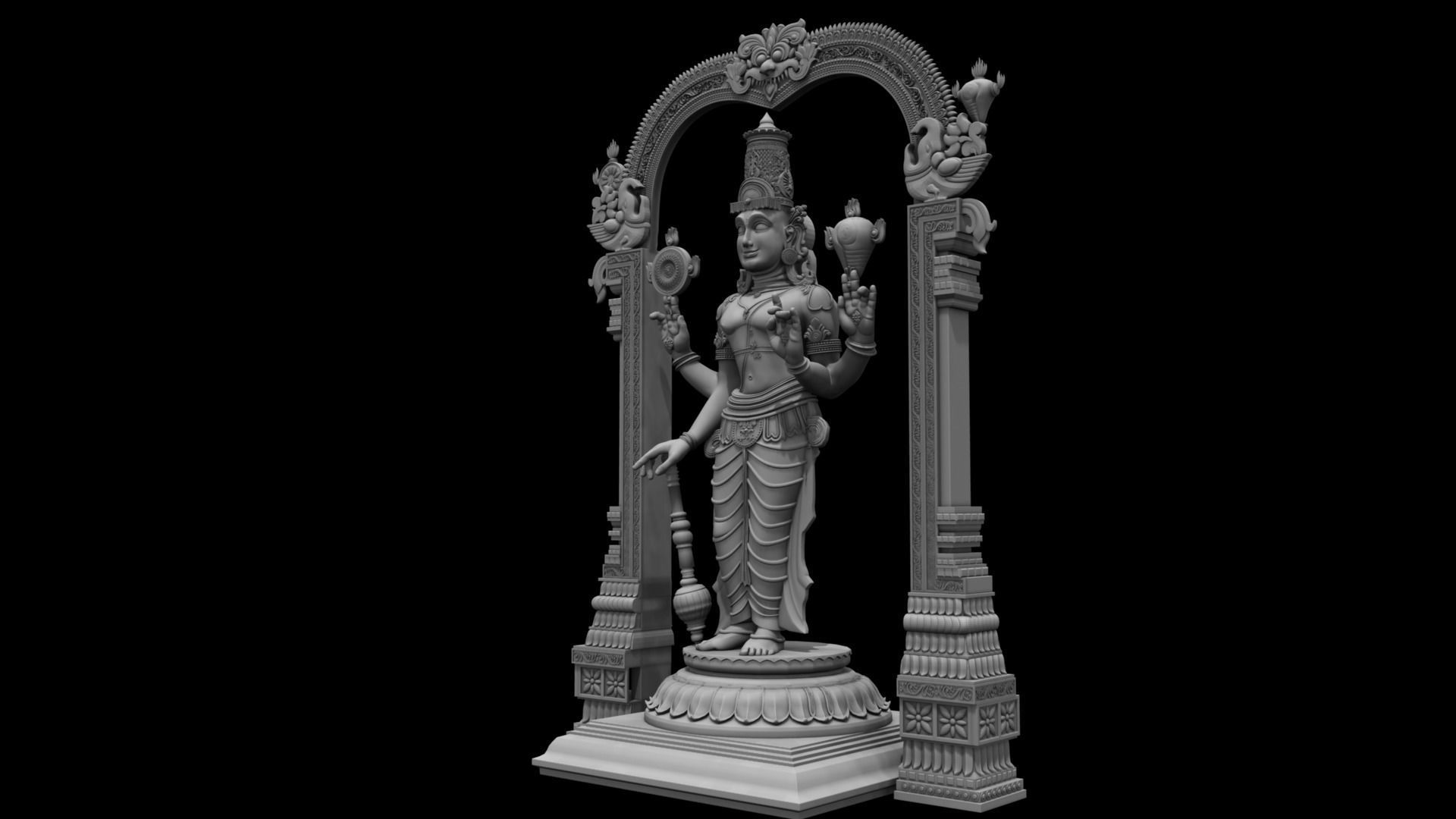 lord vishnu 3D model_7