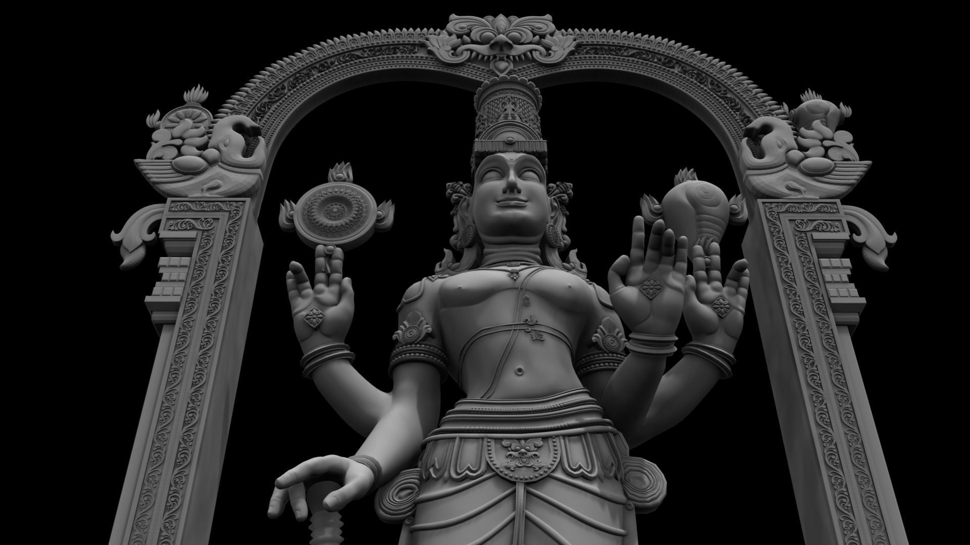 lord vishnu 3D model_8