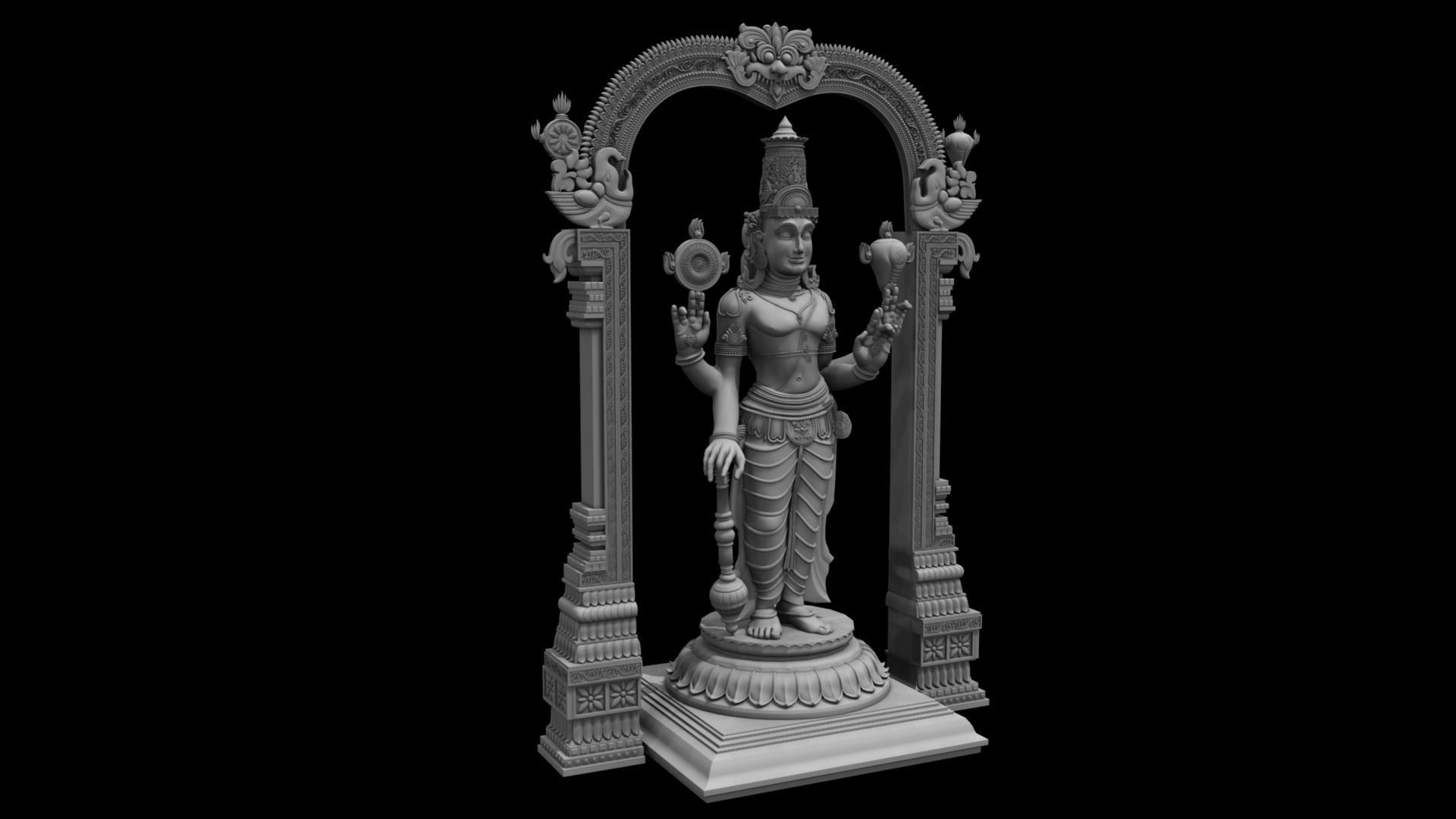 lord vishnu 3D model_6