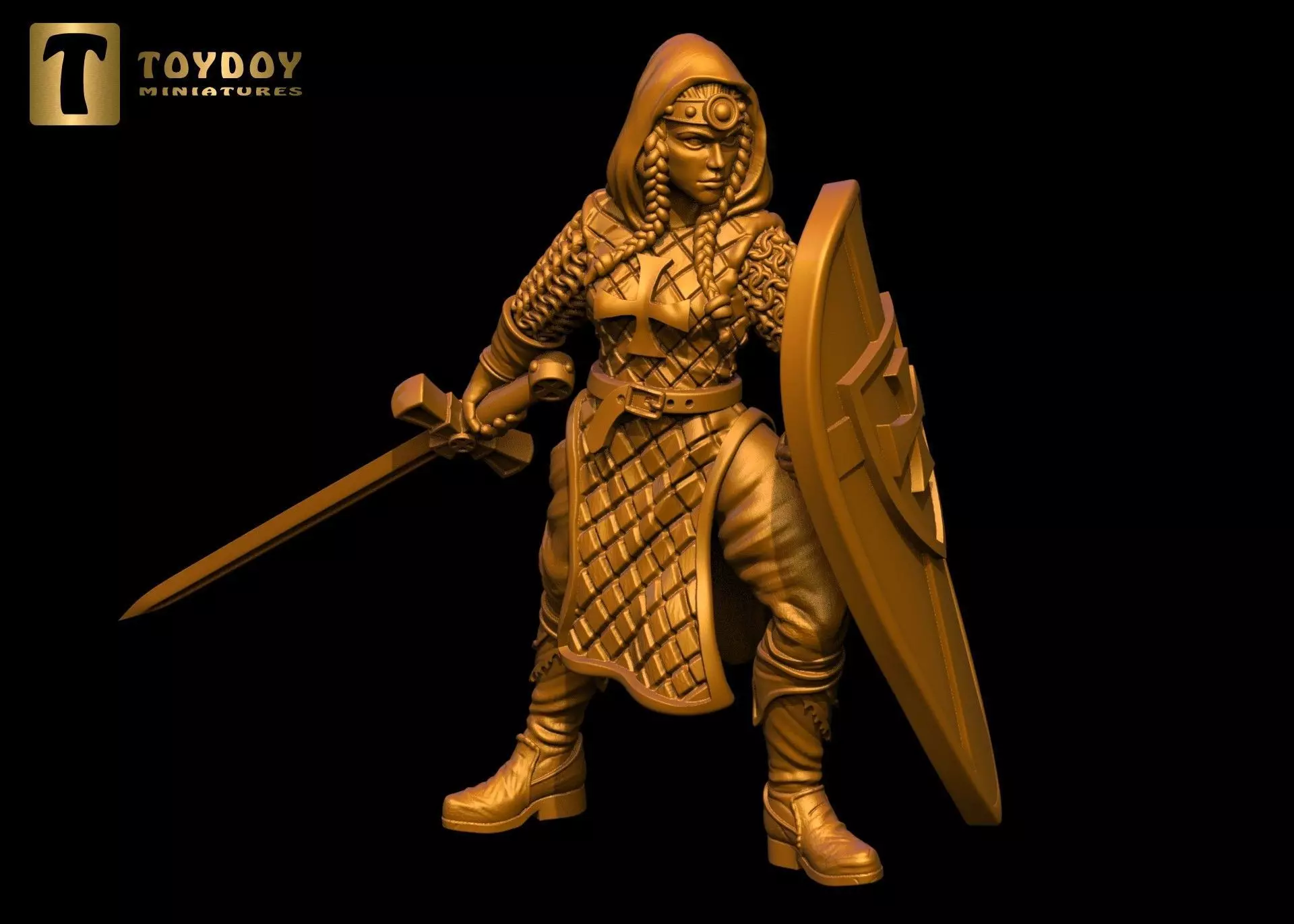 Temple woman chain mail-Fantasy women vol 2 Free 3D print model