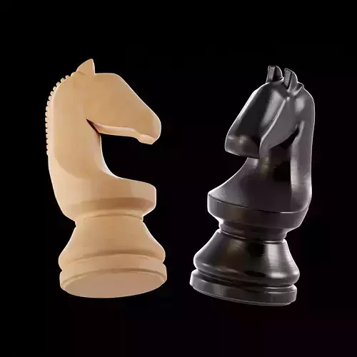 Knight Chess 3D model with textures Free low-poly 3D model