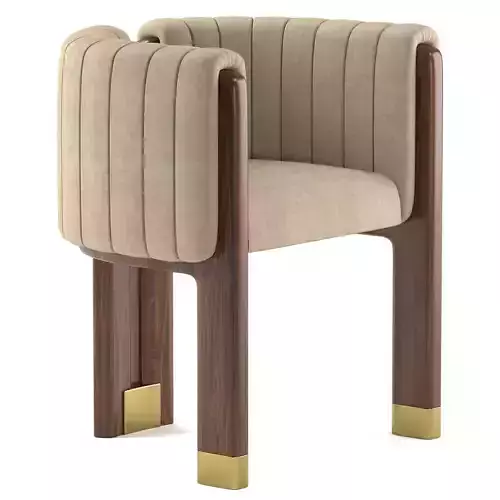 CRAWFORD upholstered chair with brass legs 3D model CRAWFORD upholstered chair with brass legs 3D model